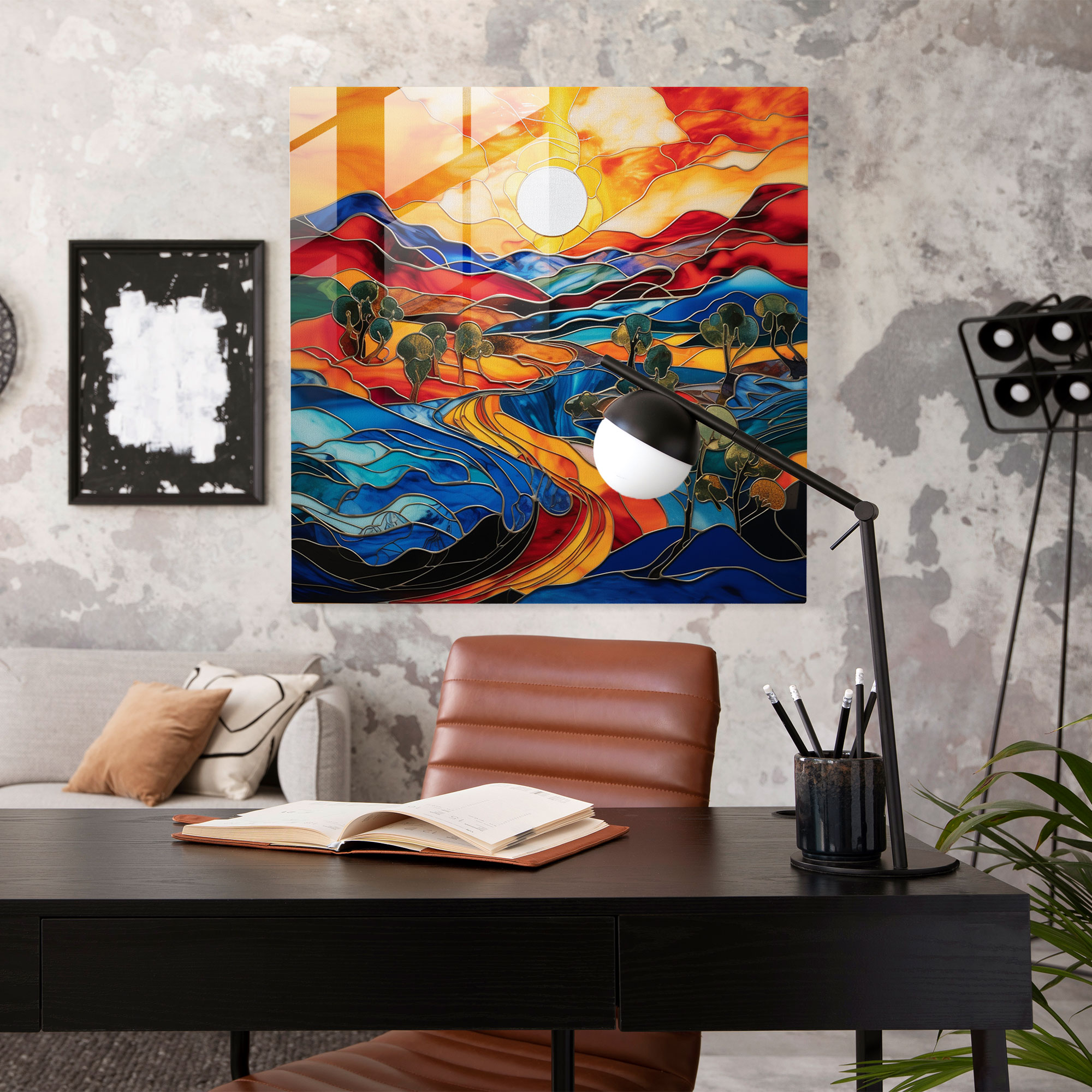 Anatolian Landscapes Glass Print - Anatolia, Modern Art, Vibrant, Anatolia