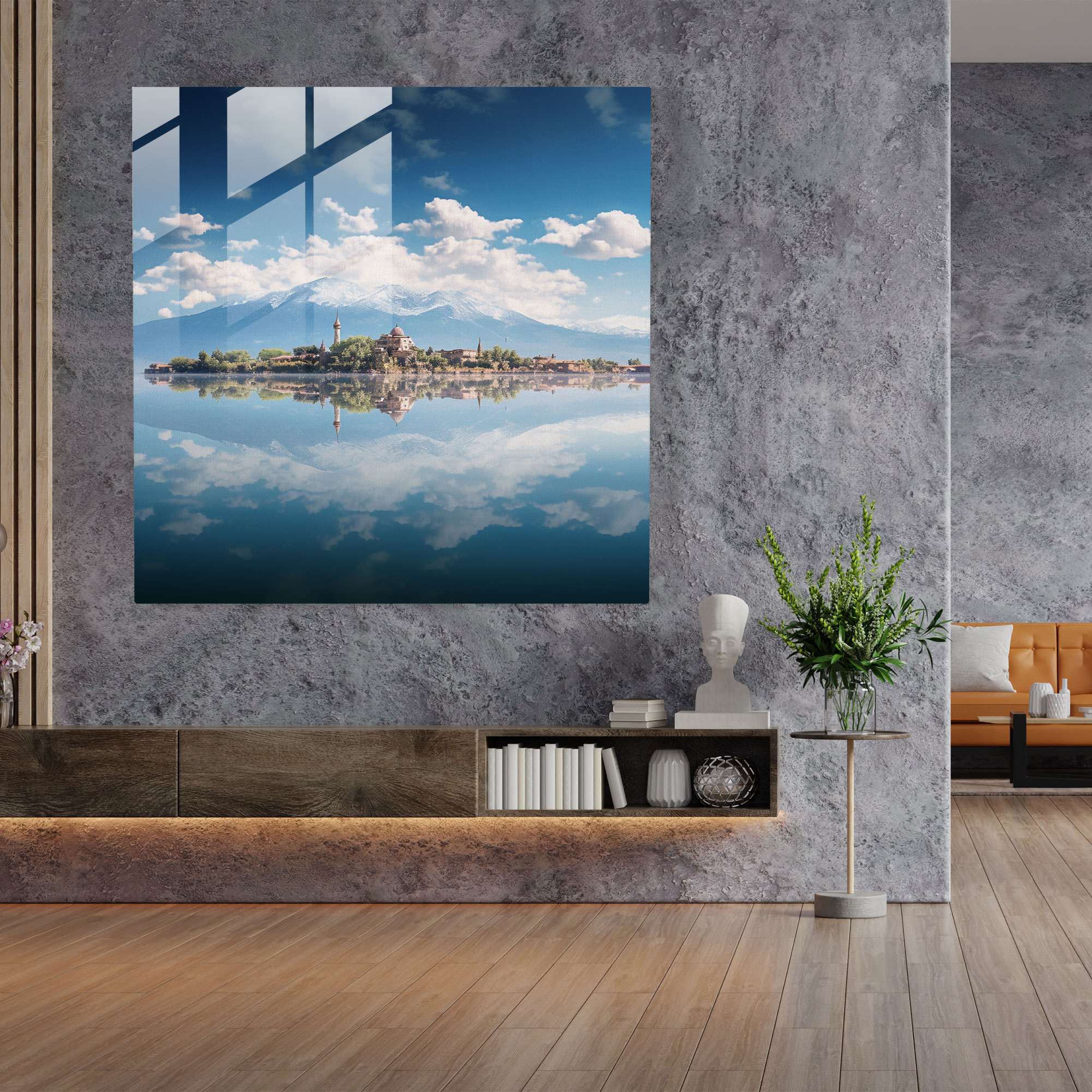 Tranquil Anatolia Glass Print - Anatolia, Serene, Photograph, Landscapes