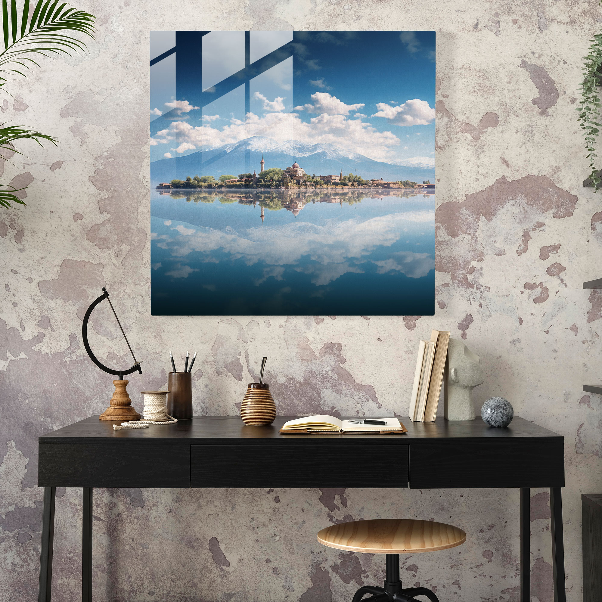 Tranquil Anatolia Glass Print - Anatolia, Serene, Photograph, Landscapes