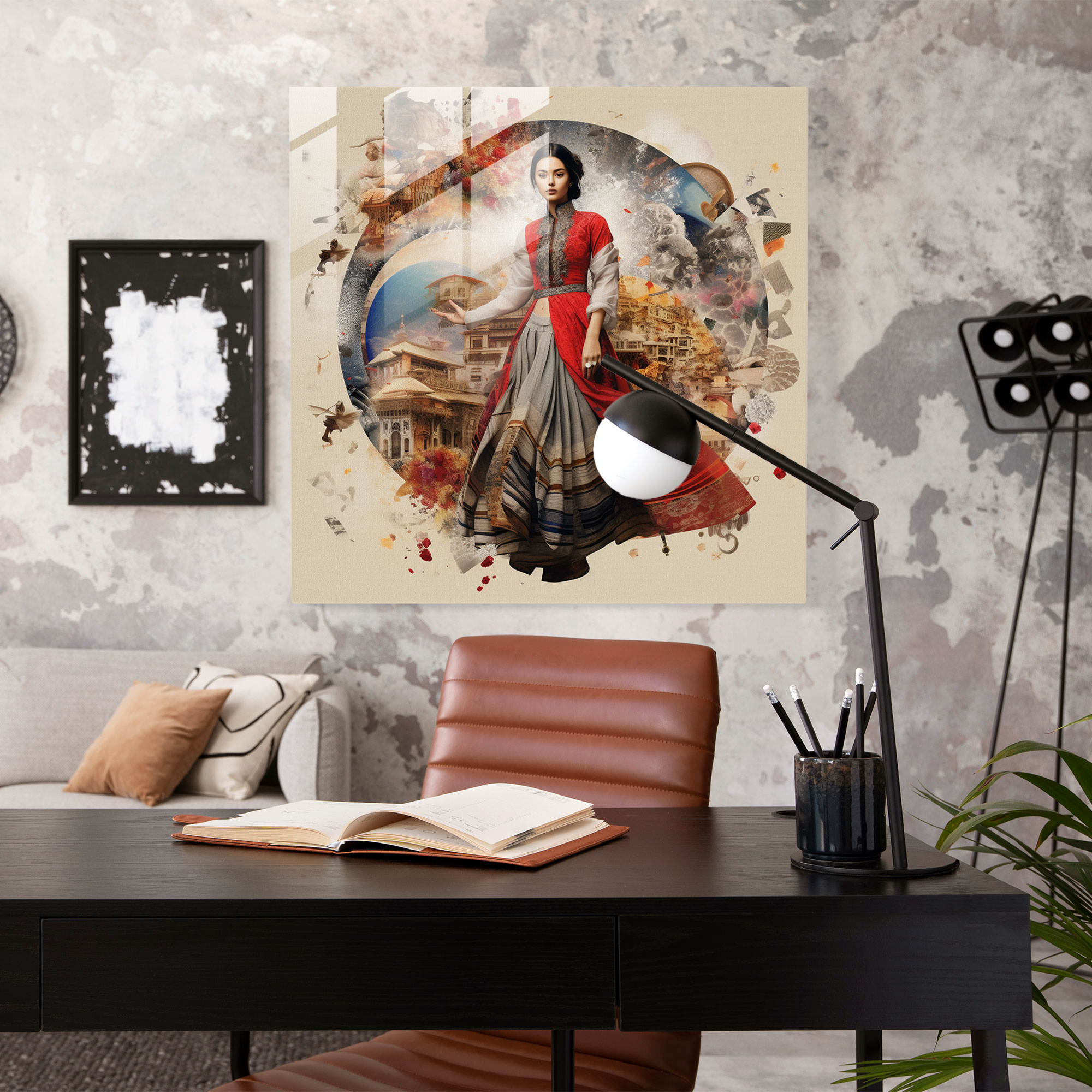 Anatolia Contemporary Glass Print - Anatolia, Contemporary Digital Art, Glass Wall Art, Anatolia
