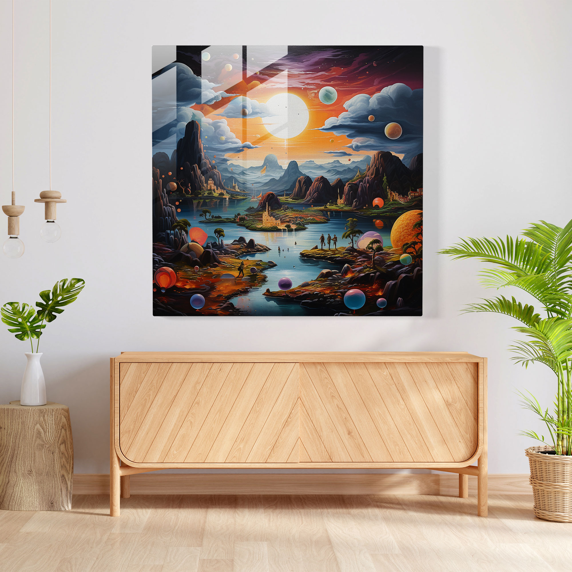 Anatolia Mystical Glass Print - Anatolia, Vibrant Colors, Glass Print, Mystical