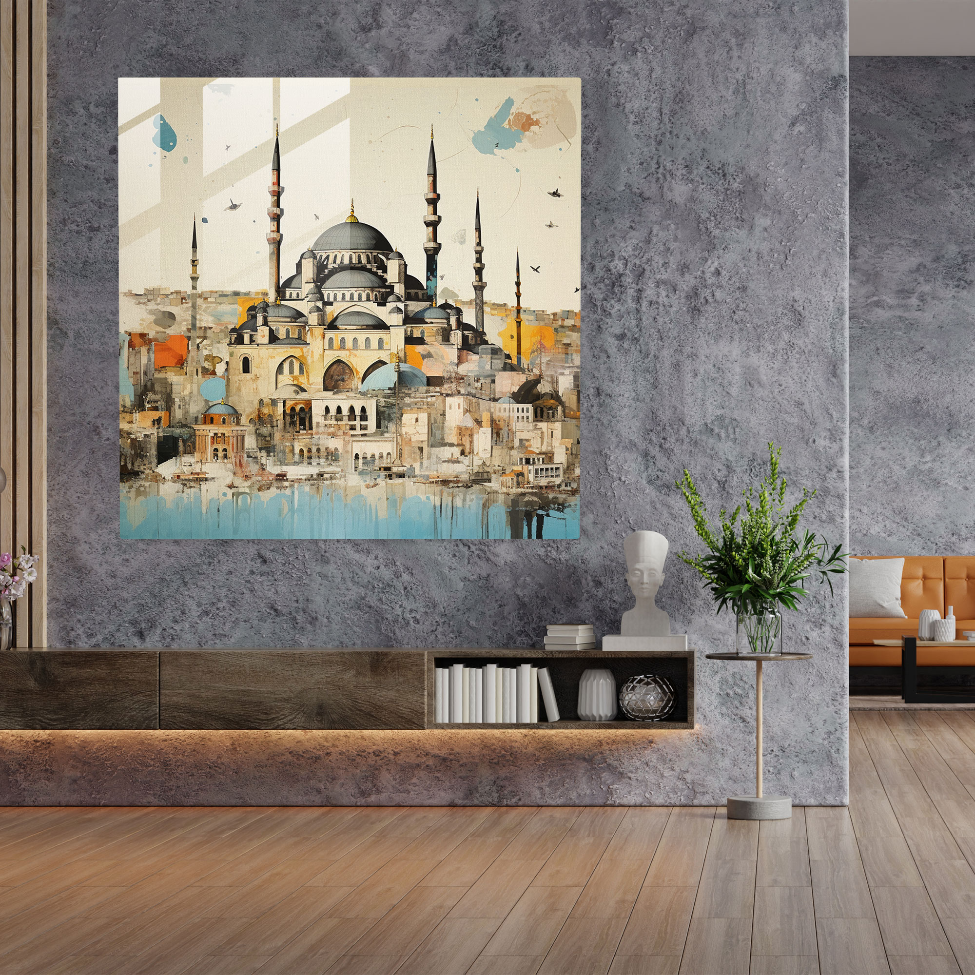 Anadolu Mirası Cam Tablosu - Anadolu Cam Sanatı Cam Duvar Sanatı