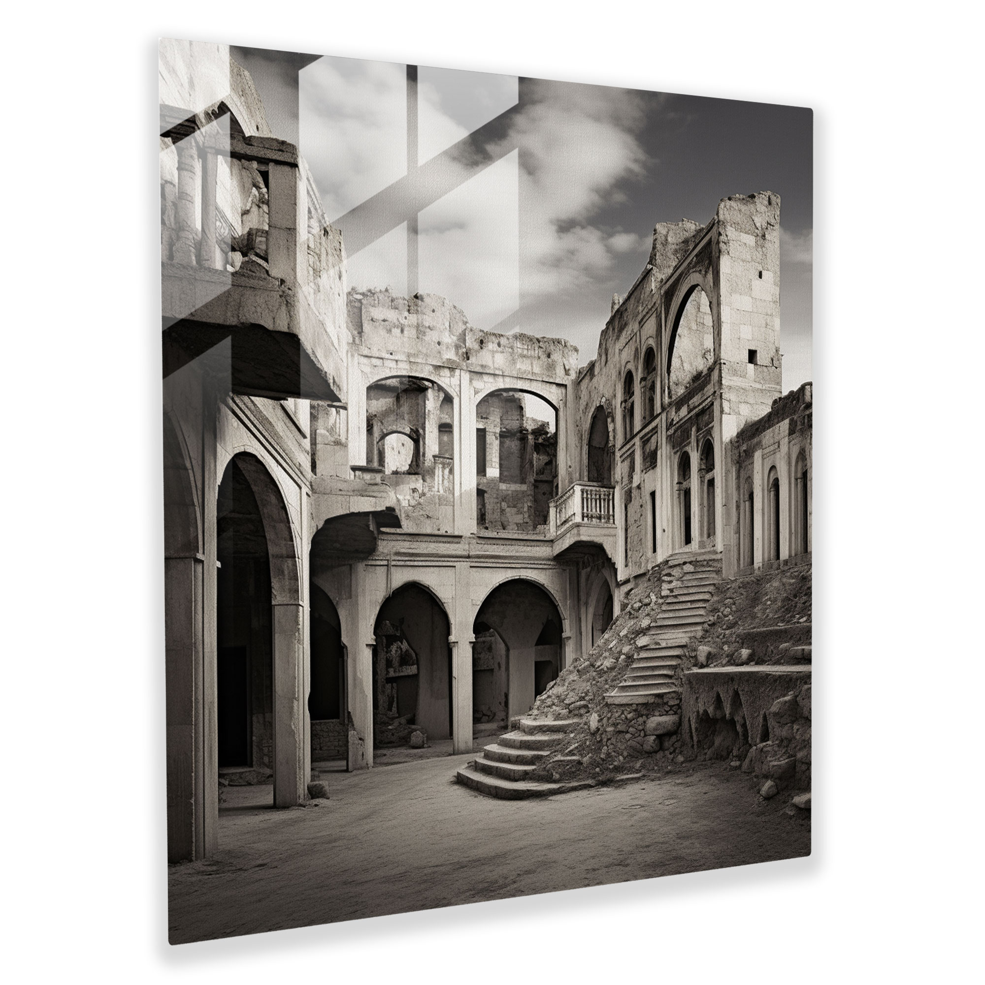 Anatolian Heritage Glass Print - Anatolia, Historical Site, Modern Art, Glass Print