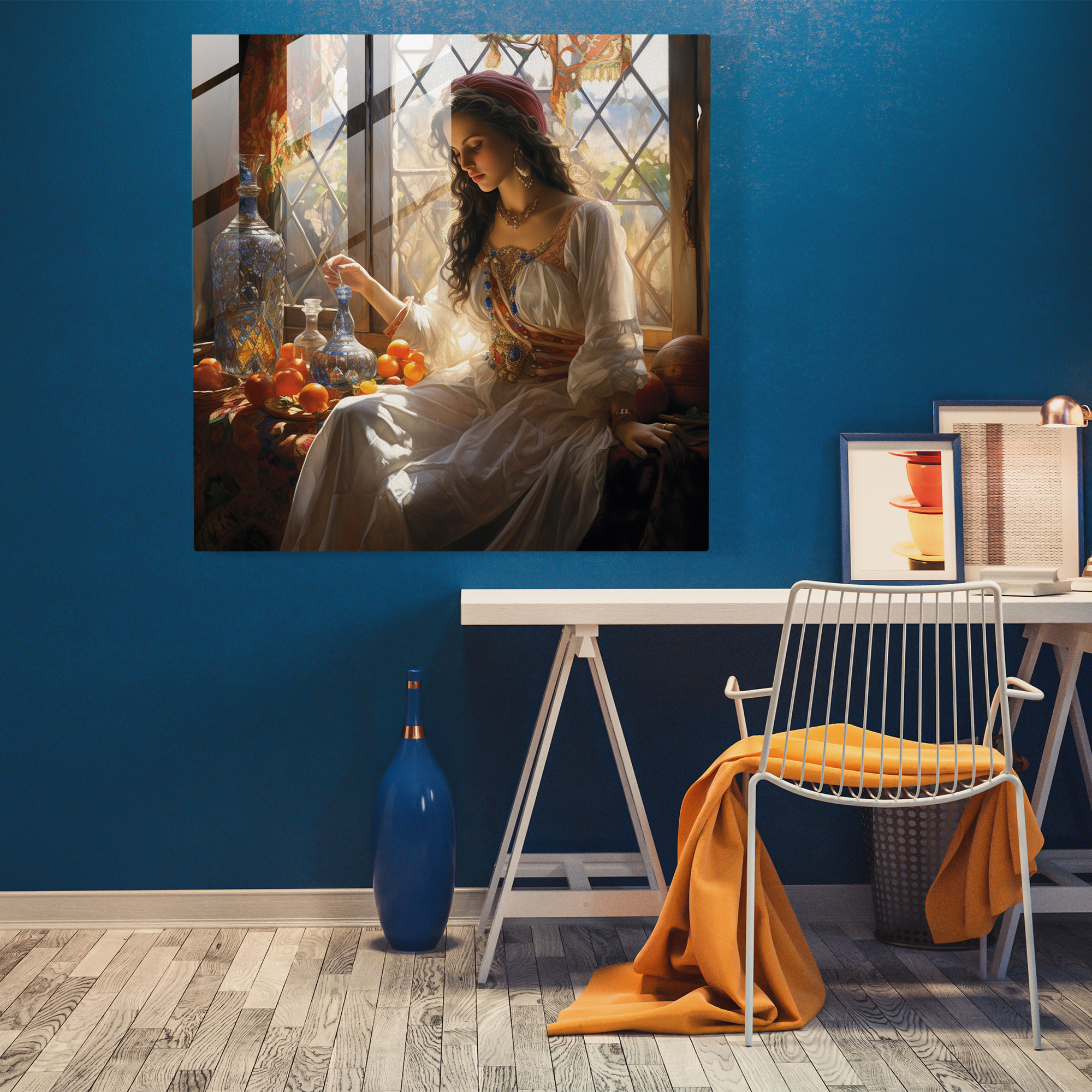 Anatolia Glass Print - Contemporary Representation Of Anatolian Traditions - Anatolia, Home Decoration, Anatolia, Glass Print