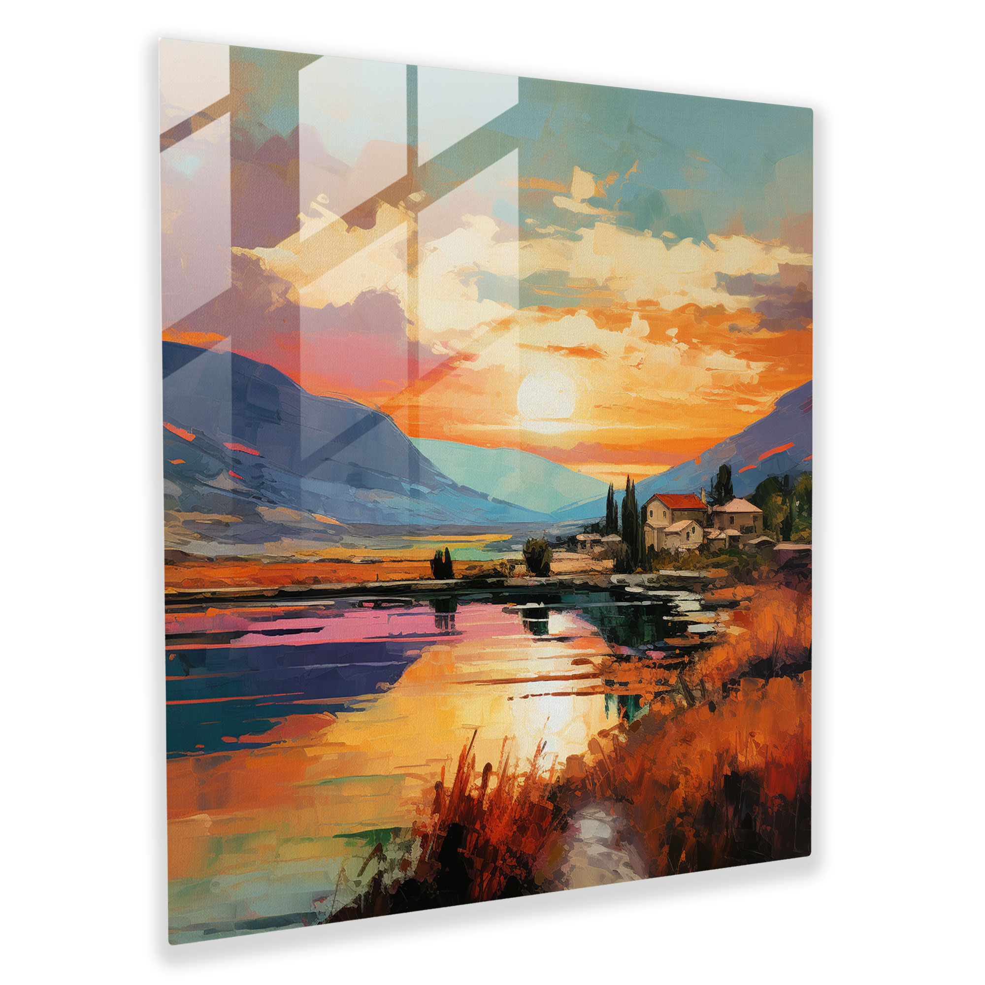 Anatolia Impressionist Glass Print - Anatolia, Vibrant Colors, Home Decoration, Wall Decoration