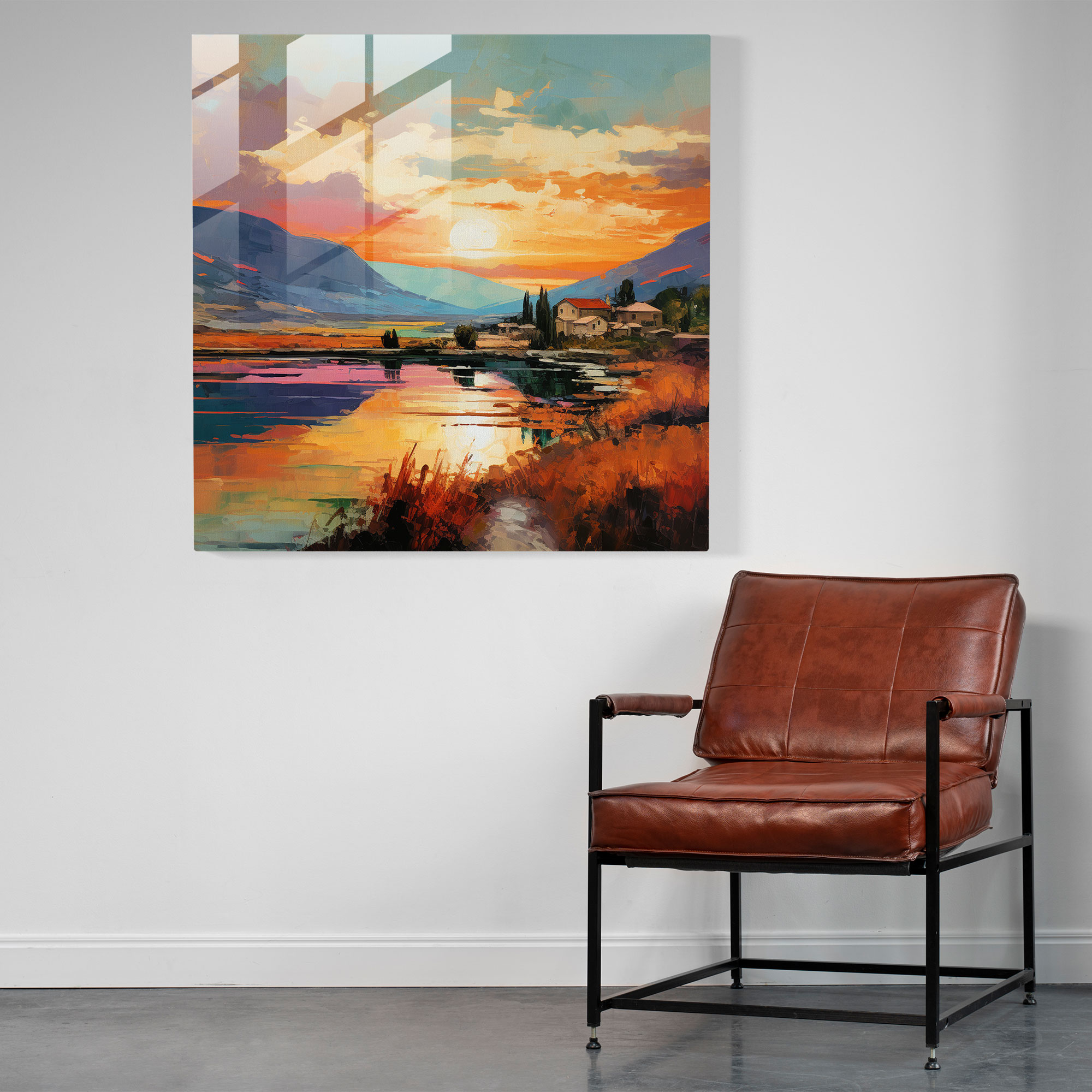 Anatolia Impressionist Glass Print - Anatolia, Vibrant Colors, Home Decoration, Wall Decoration