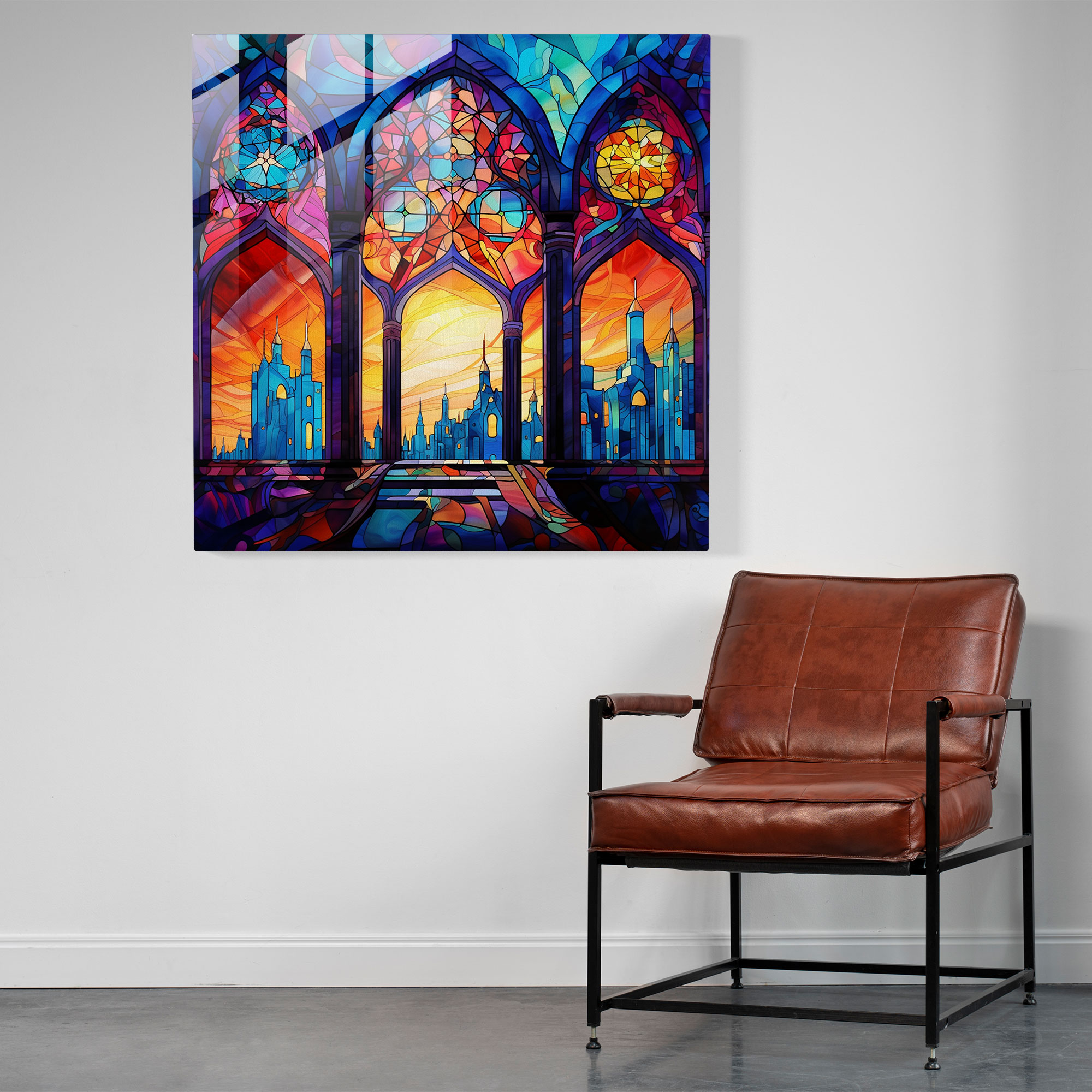 Anatolia Stained Glass Print - Anatolia, Modern Art, Glass Wall Art, Stained Glass