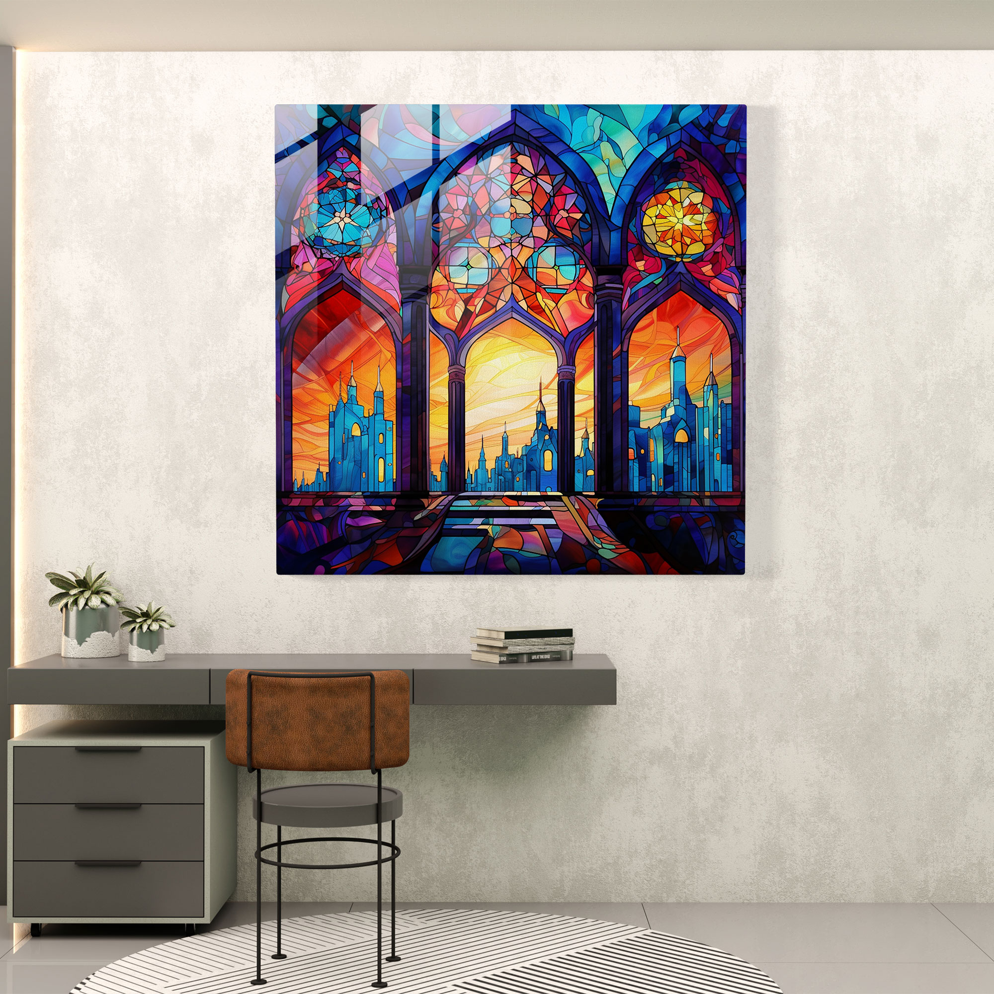 Anatolia Stained Glass Print - Anatolia, Modern Art, Glass Wall Art, Stained Glass