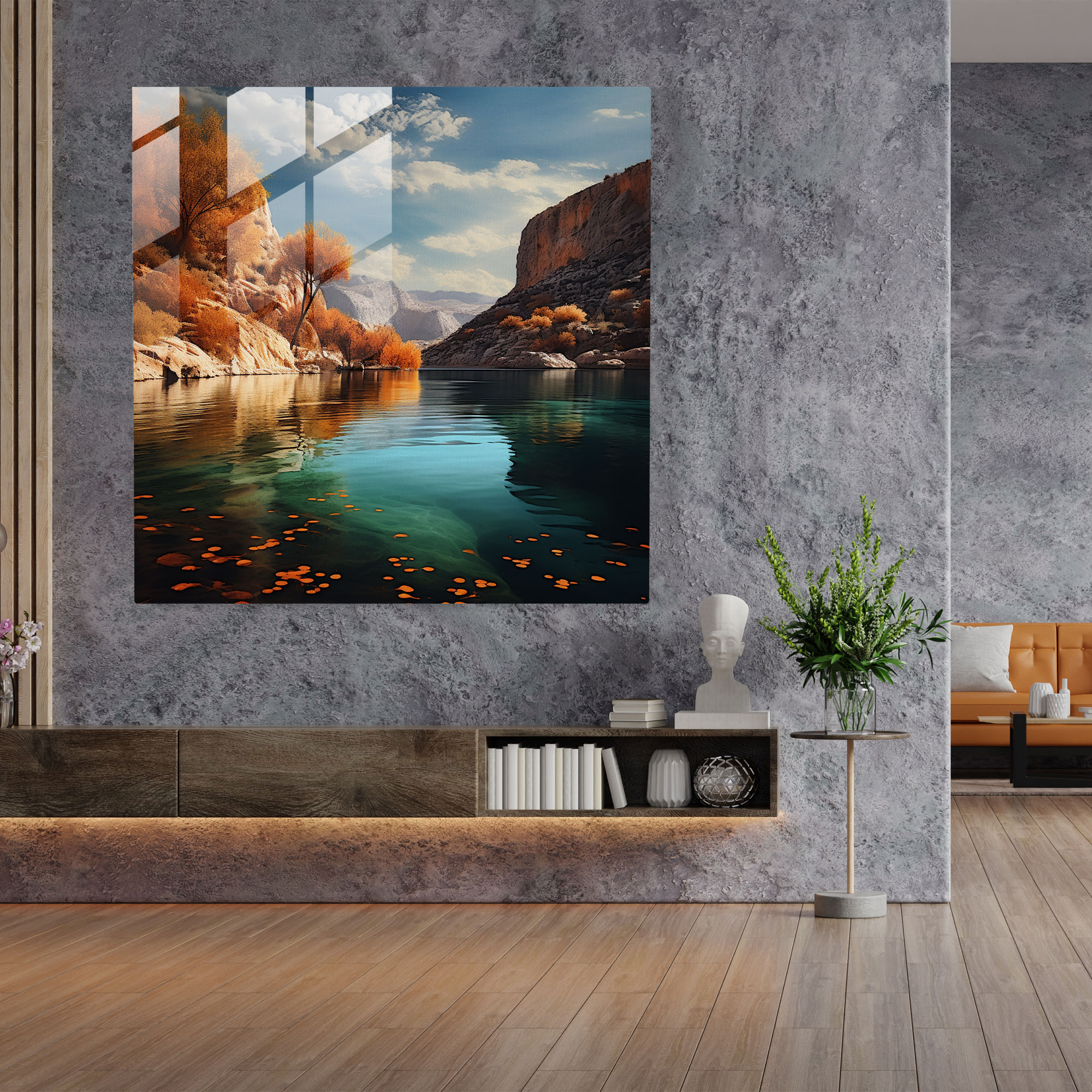 Anatolia Realistic Glass Print - Anatolia, Wall Decoration, Modern Art, Landscapes