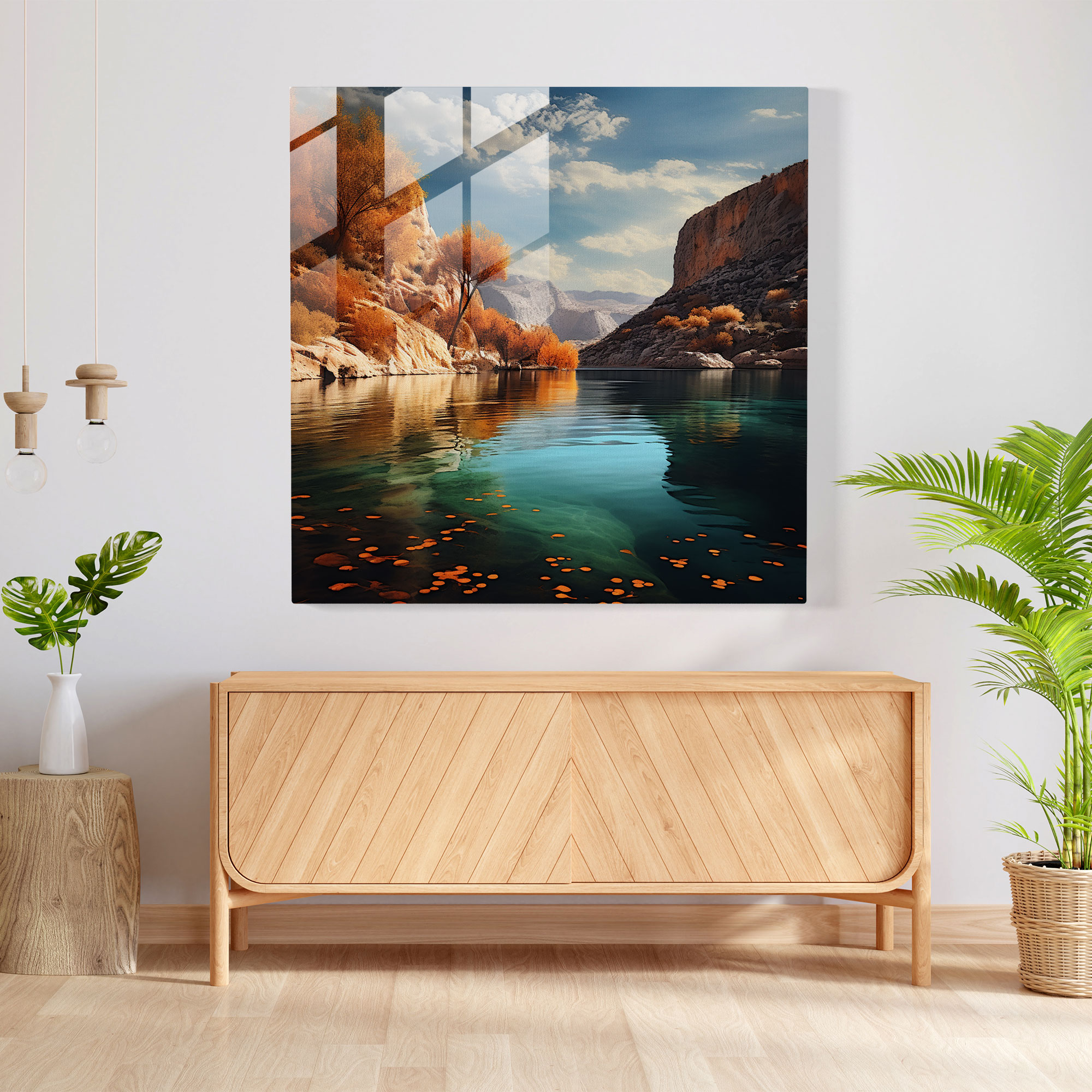 Anatolia Realistic Glass Print - Anatolia, Wall Decoration, Modern Art, Landscapes