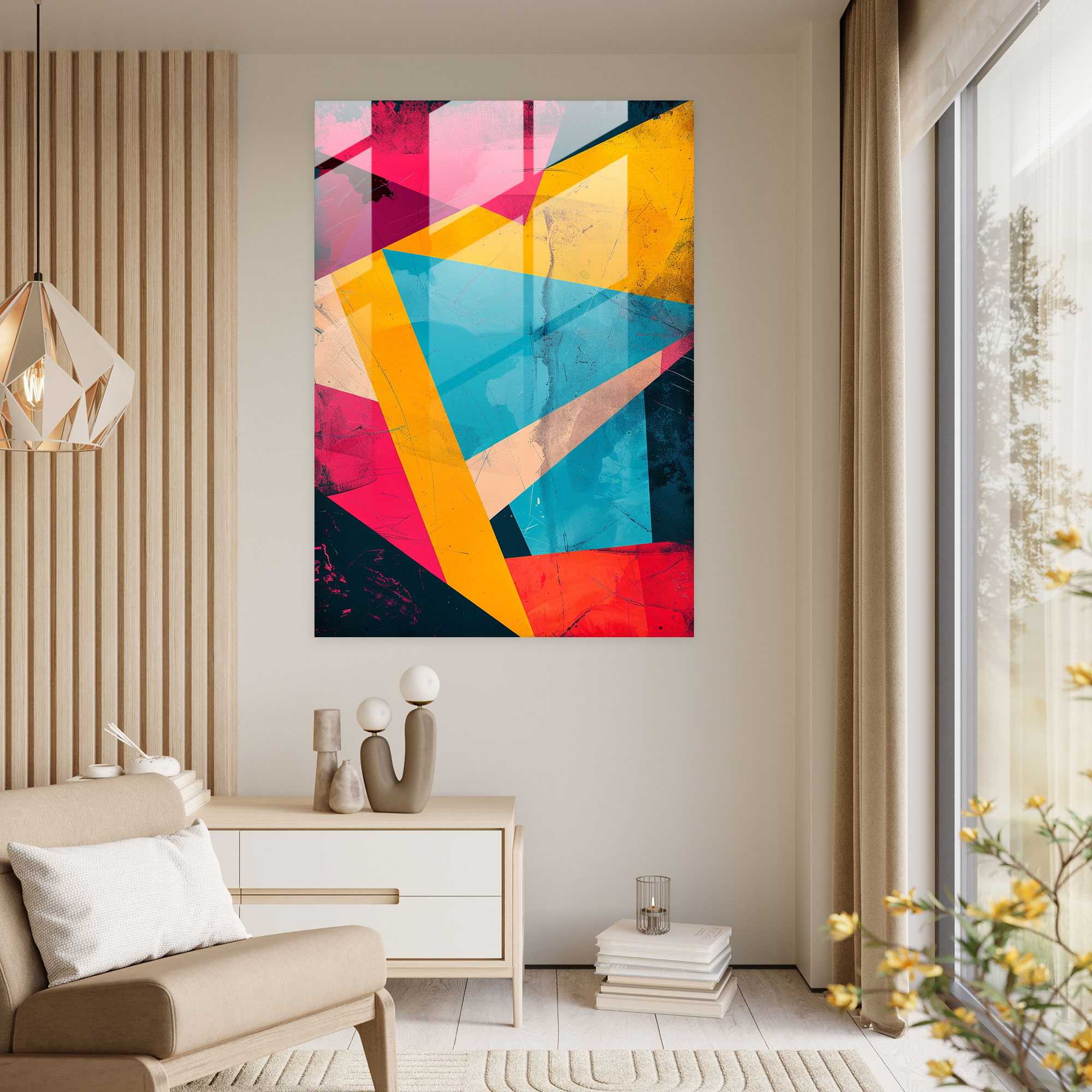 Andy Warhol Duvar Dekorasyonu: Geometrik Soyut - Modern Sanat