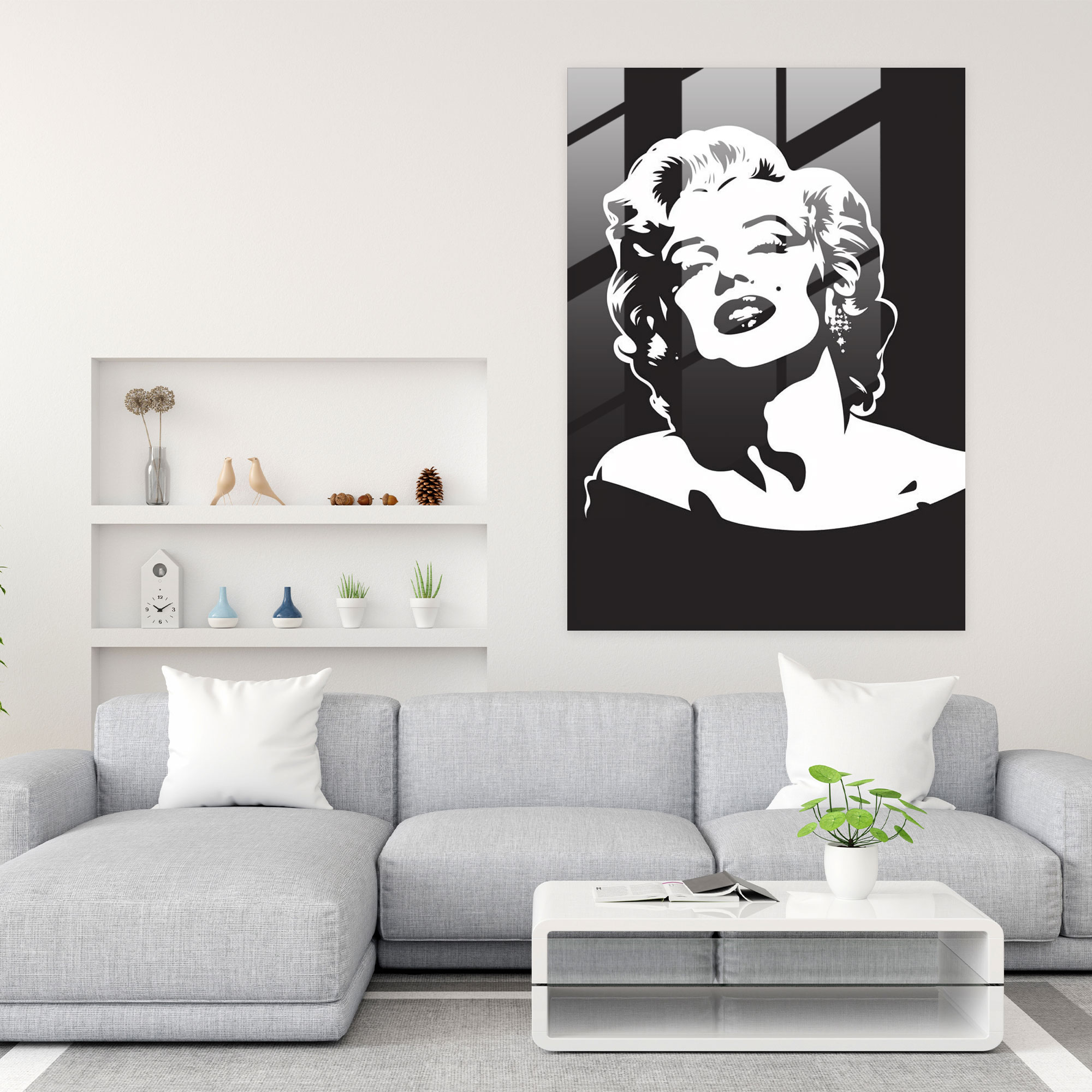 Andy Warhol Glass Print: Marilyn Monroe Silkscreens - Andy Warhol, Andy Warhol, Pop Art, Silkscreen Prints