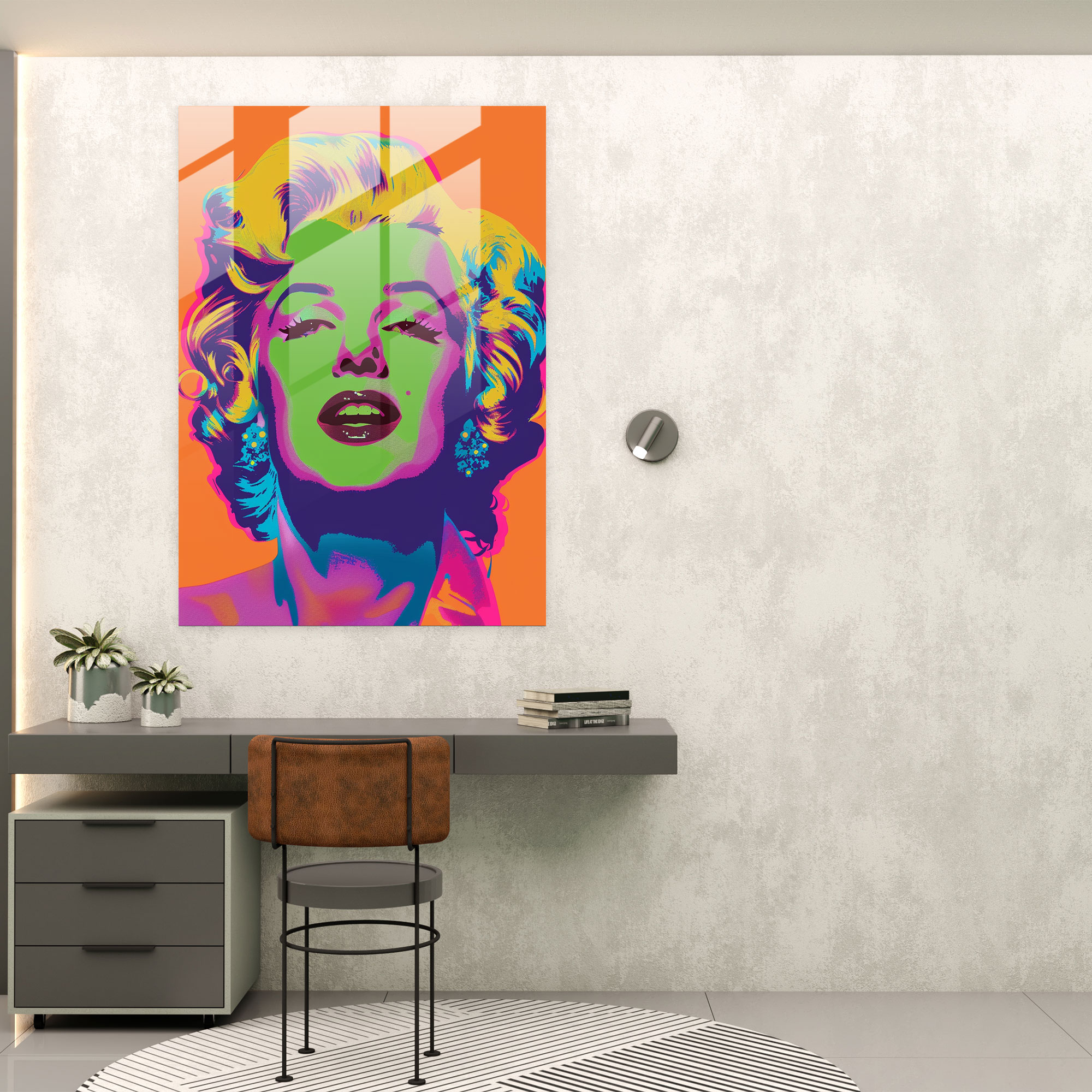 Andy Warhol Cam Tablo - Modern Sanat Ev Dekorasyonu
