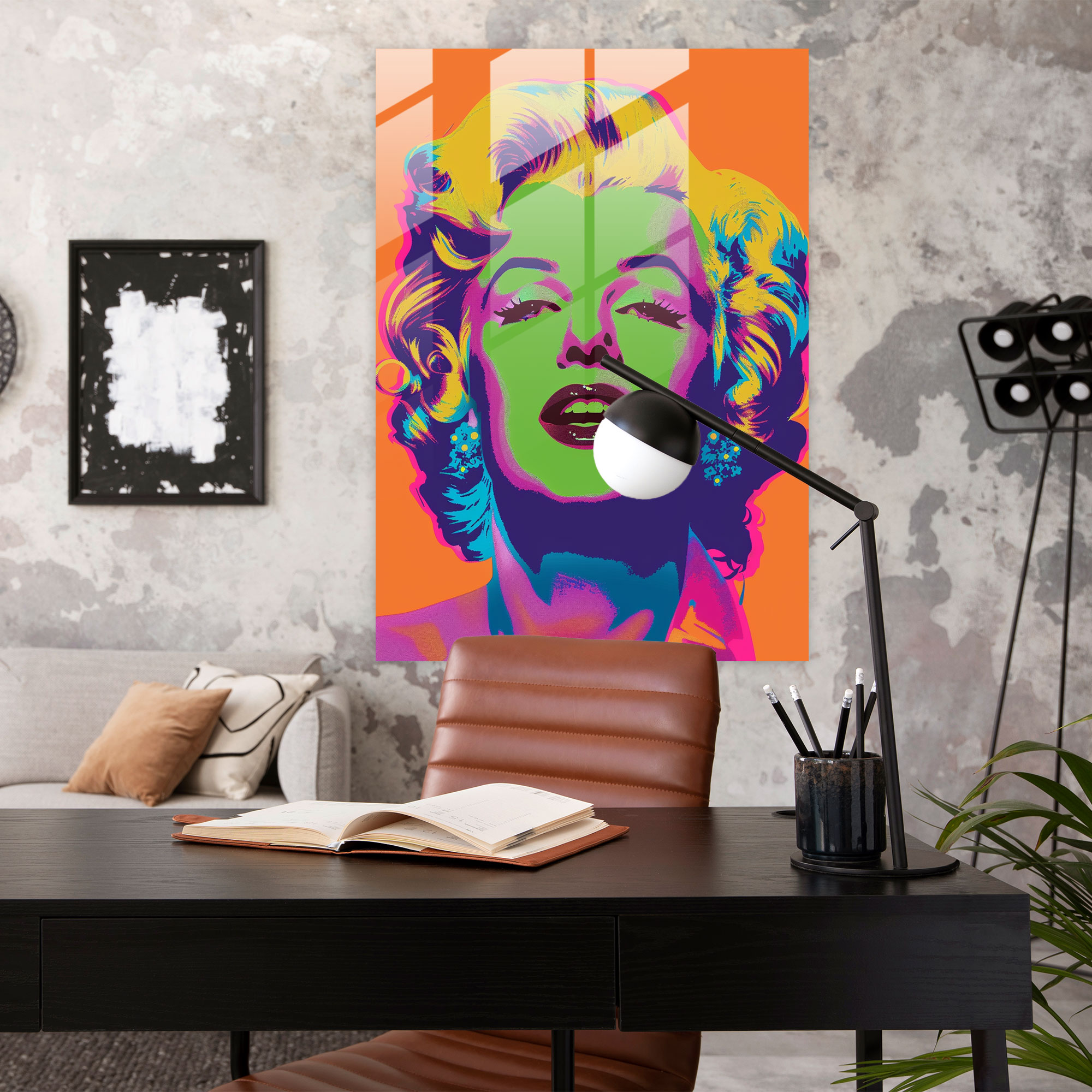 Andy Warhol Cam Tablo - Modern Sanat Ev Dekorasyonu