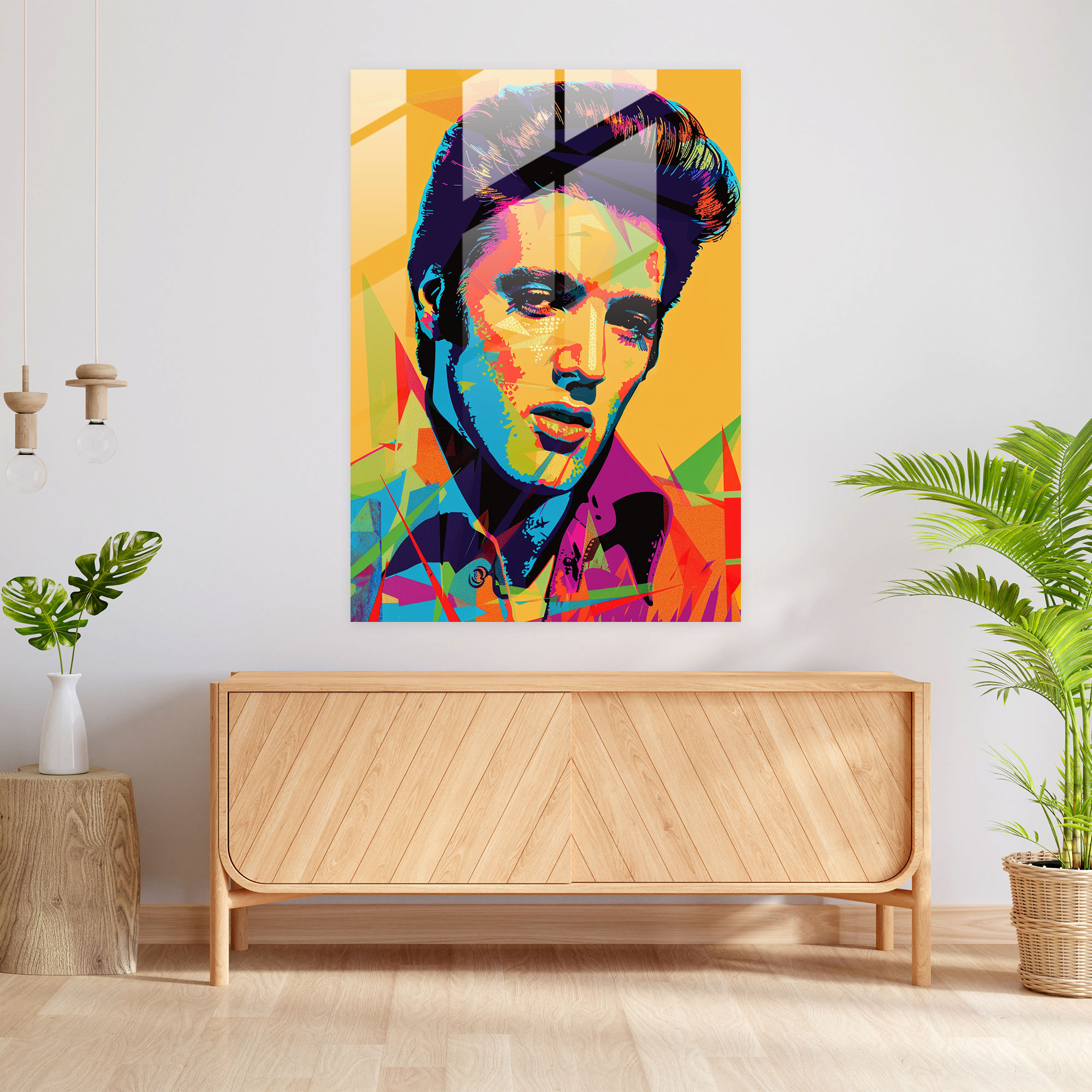 Andy Warhol Modern Sanat - Cam Tablo Ev Dekorasyonu