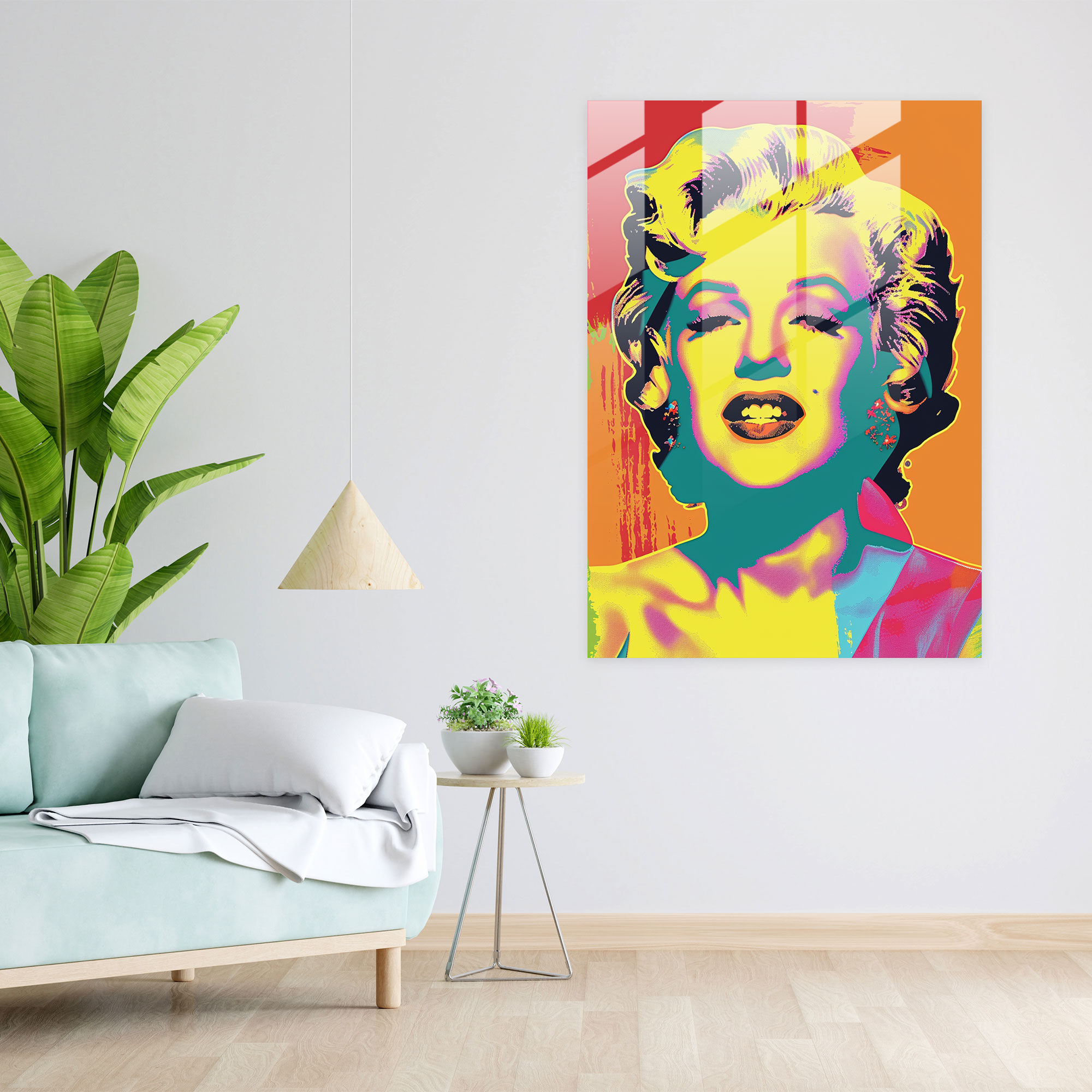 Andy Warhol Cam Tablo Sanatı - Duvar Dekorasyonu