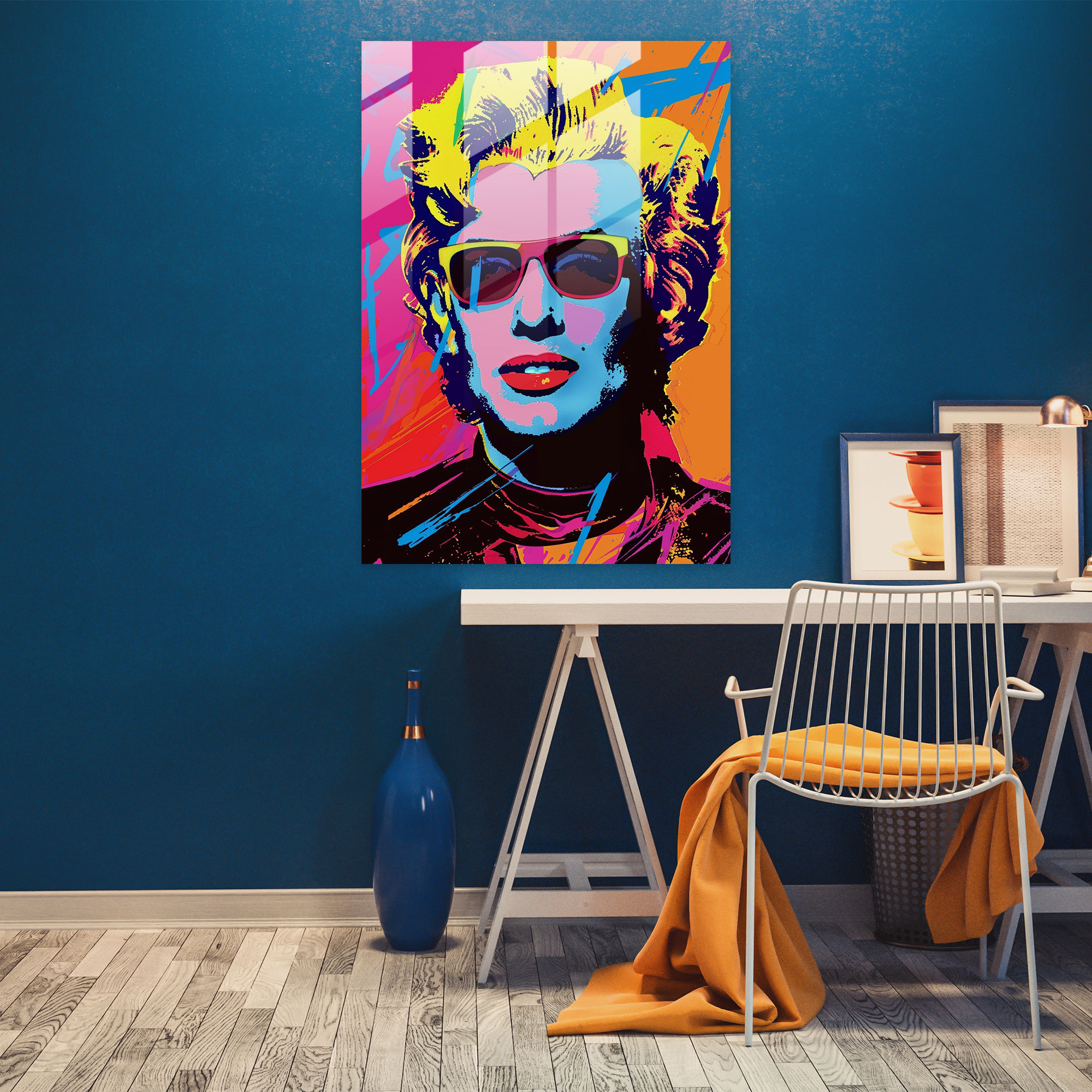 Andy Warhol Duvar Dekorasyonu Cam Tablo - Modern Sanat
