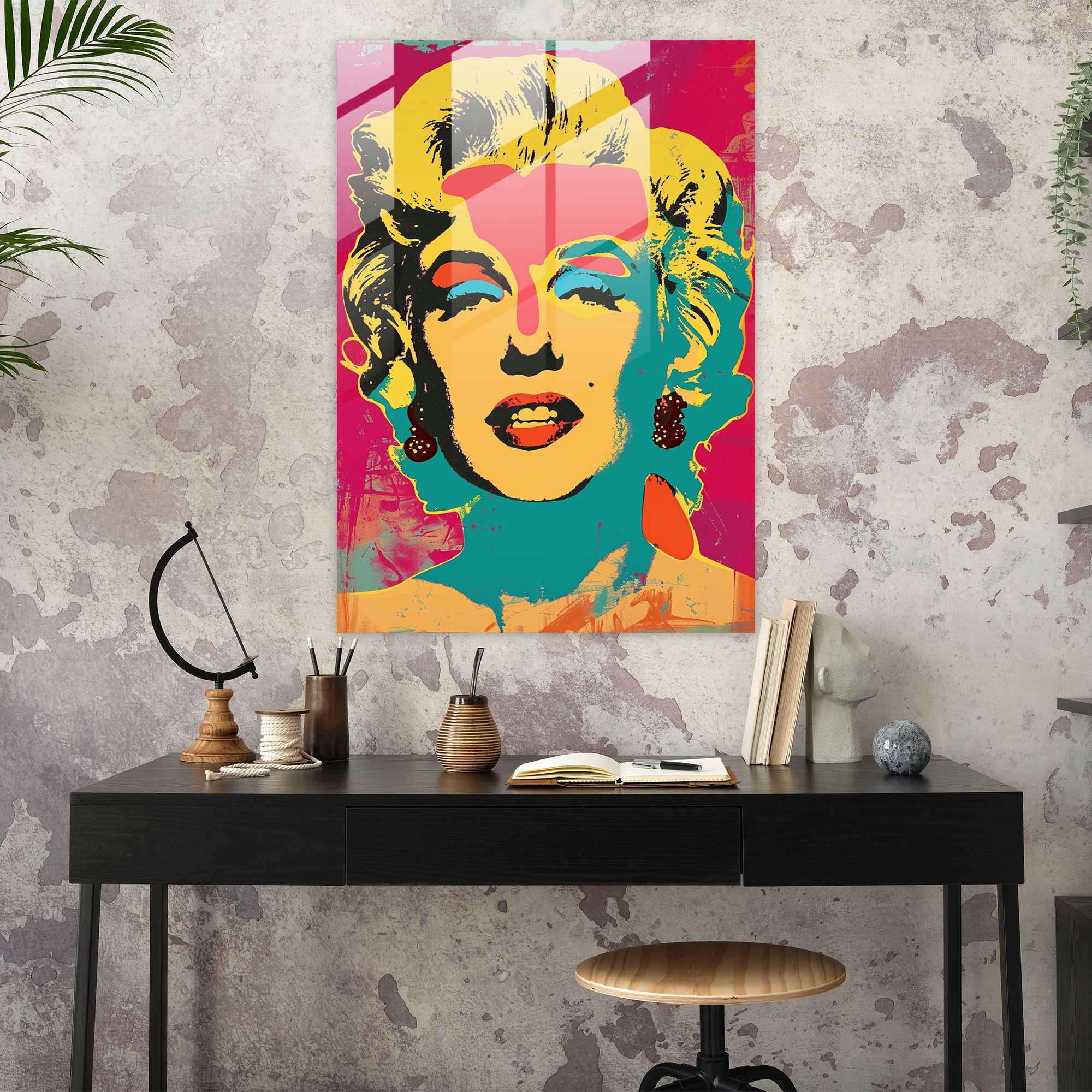 Andy Warhol Ünlü Cam Duvar Sanatı - Modern Sanat Cam Duvar Sanatı