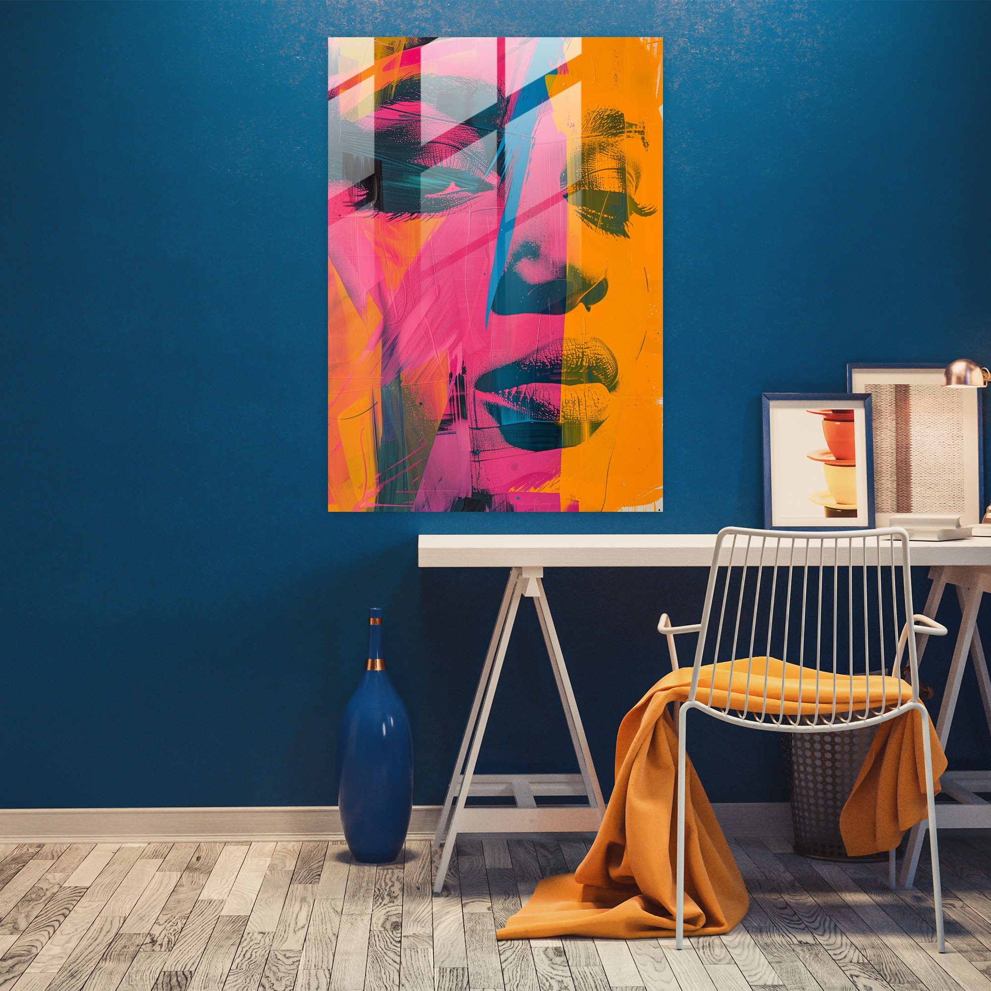 Andy Warhol Cam Tablo - Duvar Dekorasyonu Cam Duvar Sanatı Modern Sanat