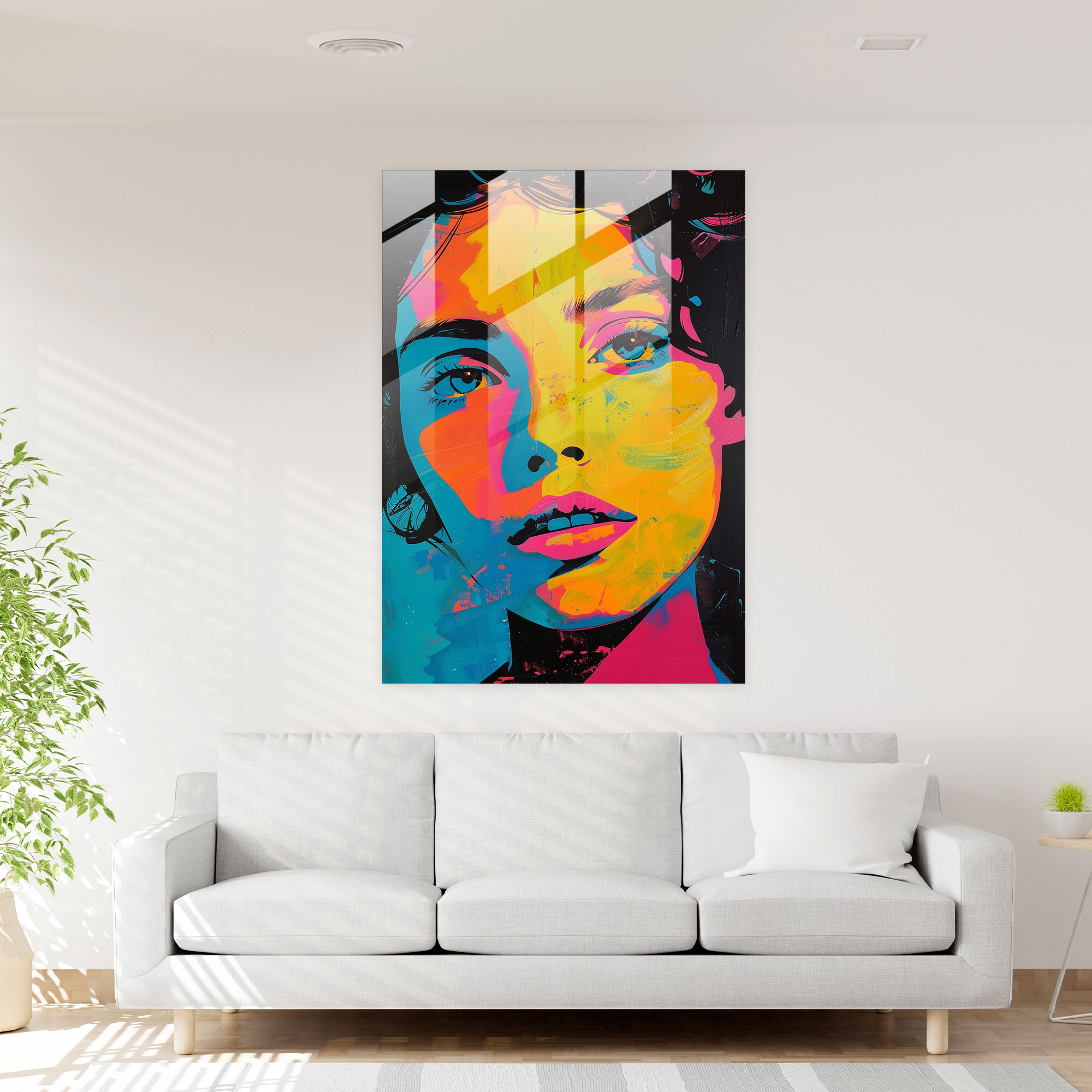 Andy Warhol Cam Tablo Sanatı - Ev Dekorasyonu Modern Sanat Cam Sanatı