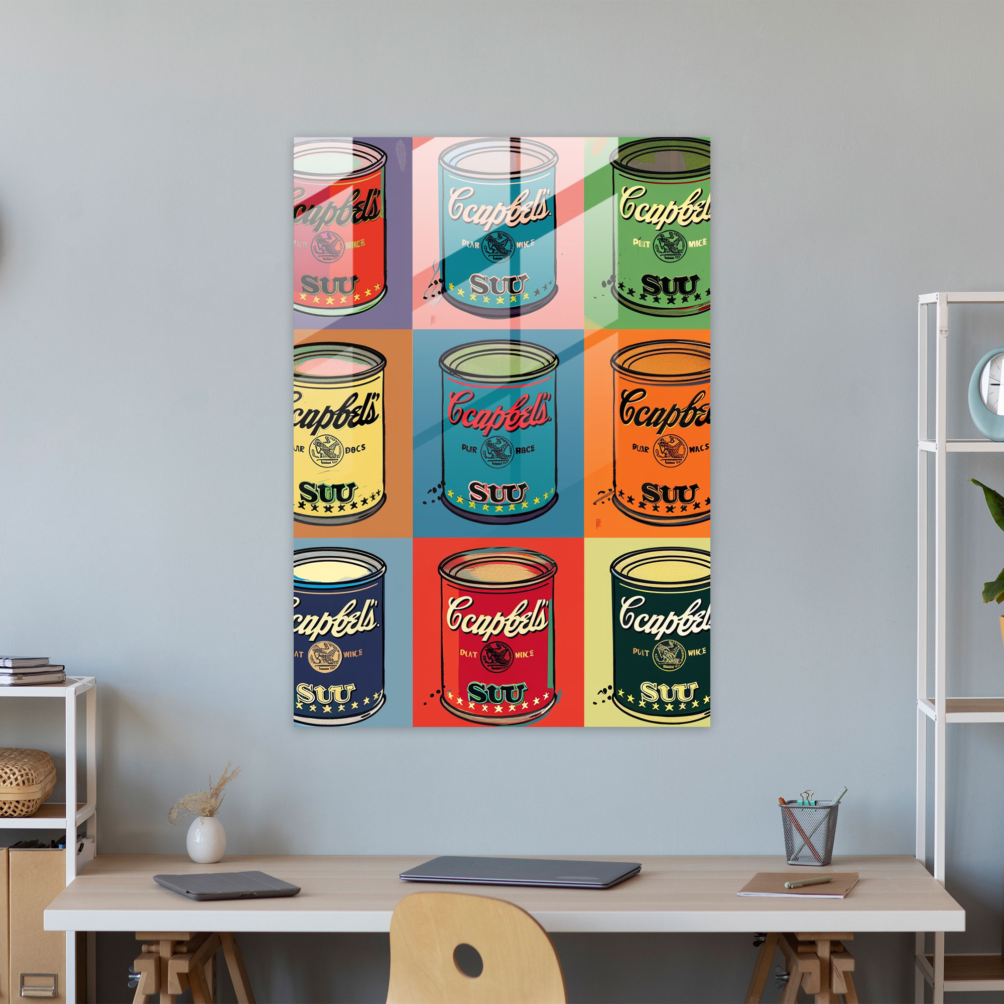 Andy Warhol Duvar Dekorasyonu - Cam Tablo Modern Sanat Duvar Sanatı