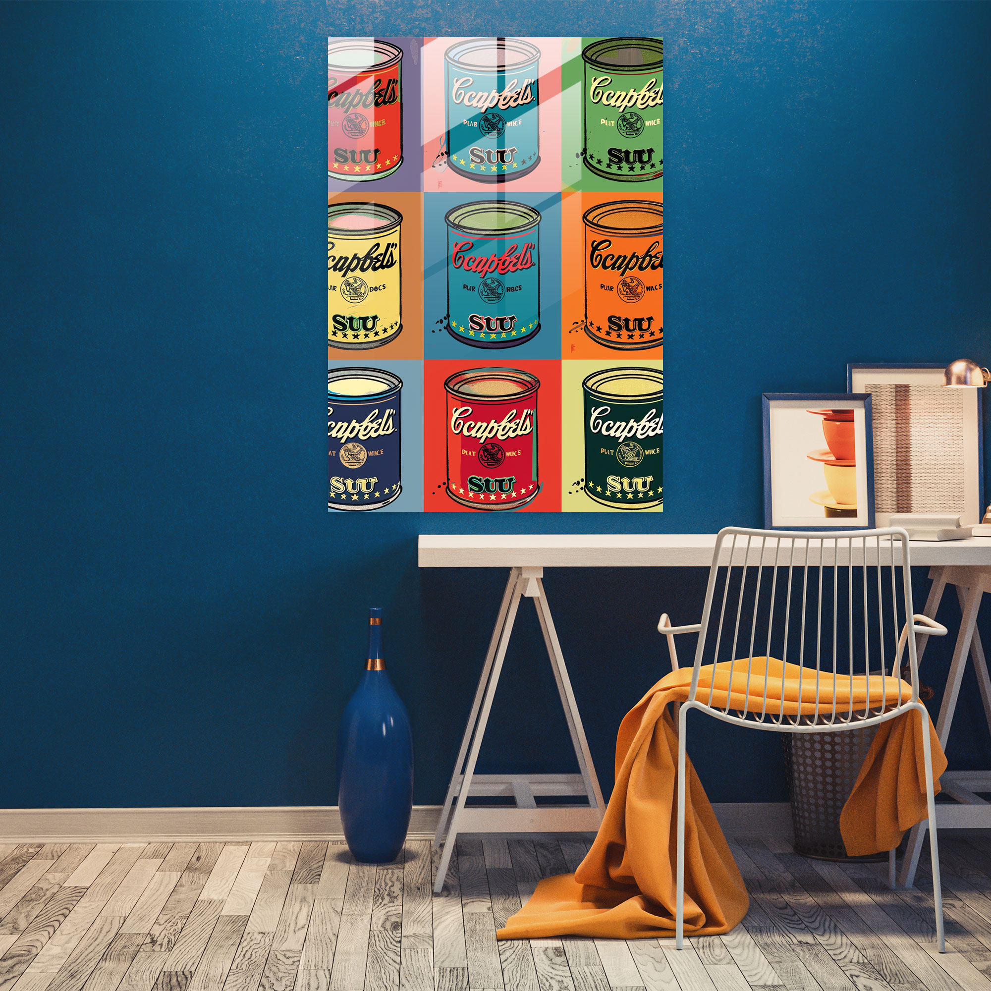 Andy Warhol Duvar Dekorasyonu - Cam Tablo Modern Sanat Duvar Sanatı