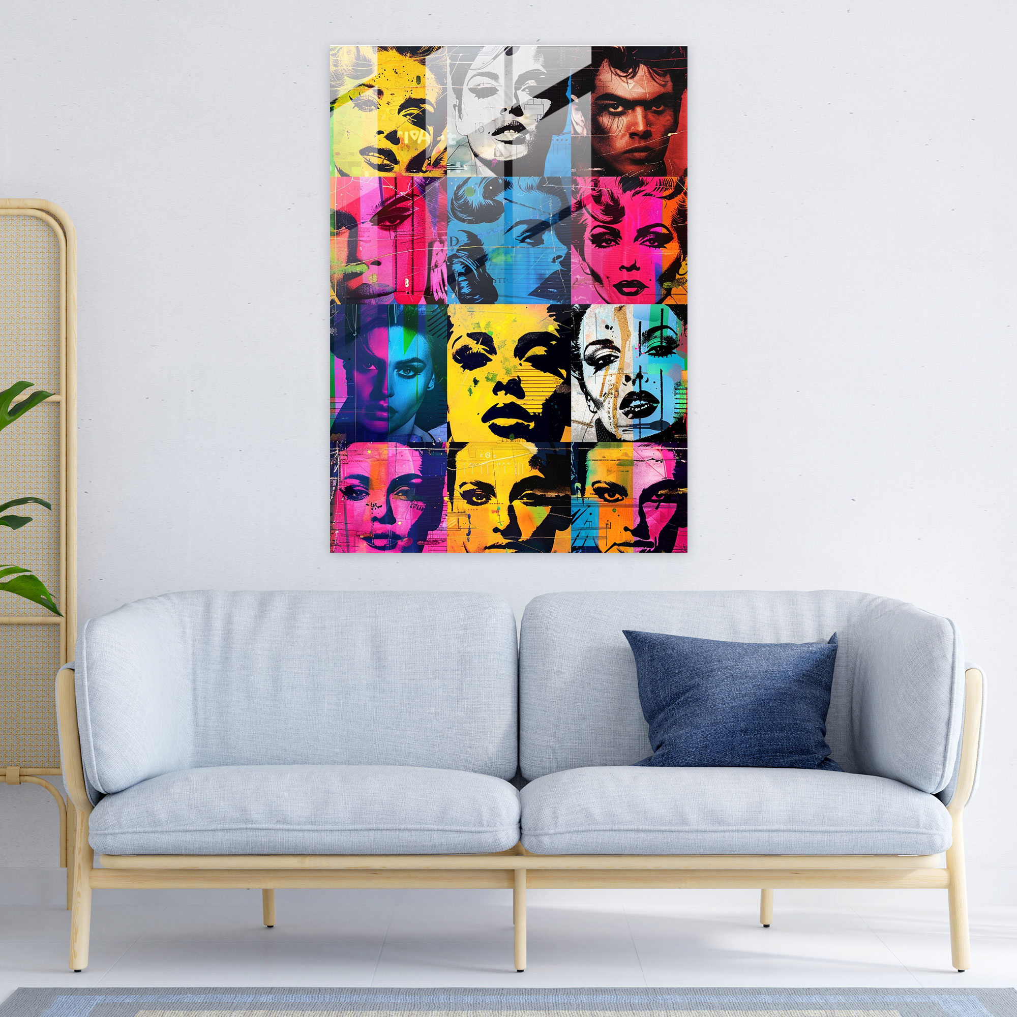 Andy Warhol Cam Tablo Sanatı - Duvar Dekorasyonu