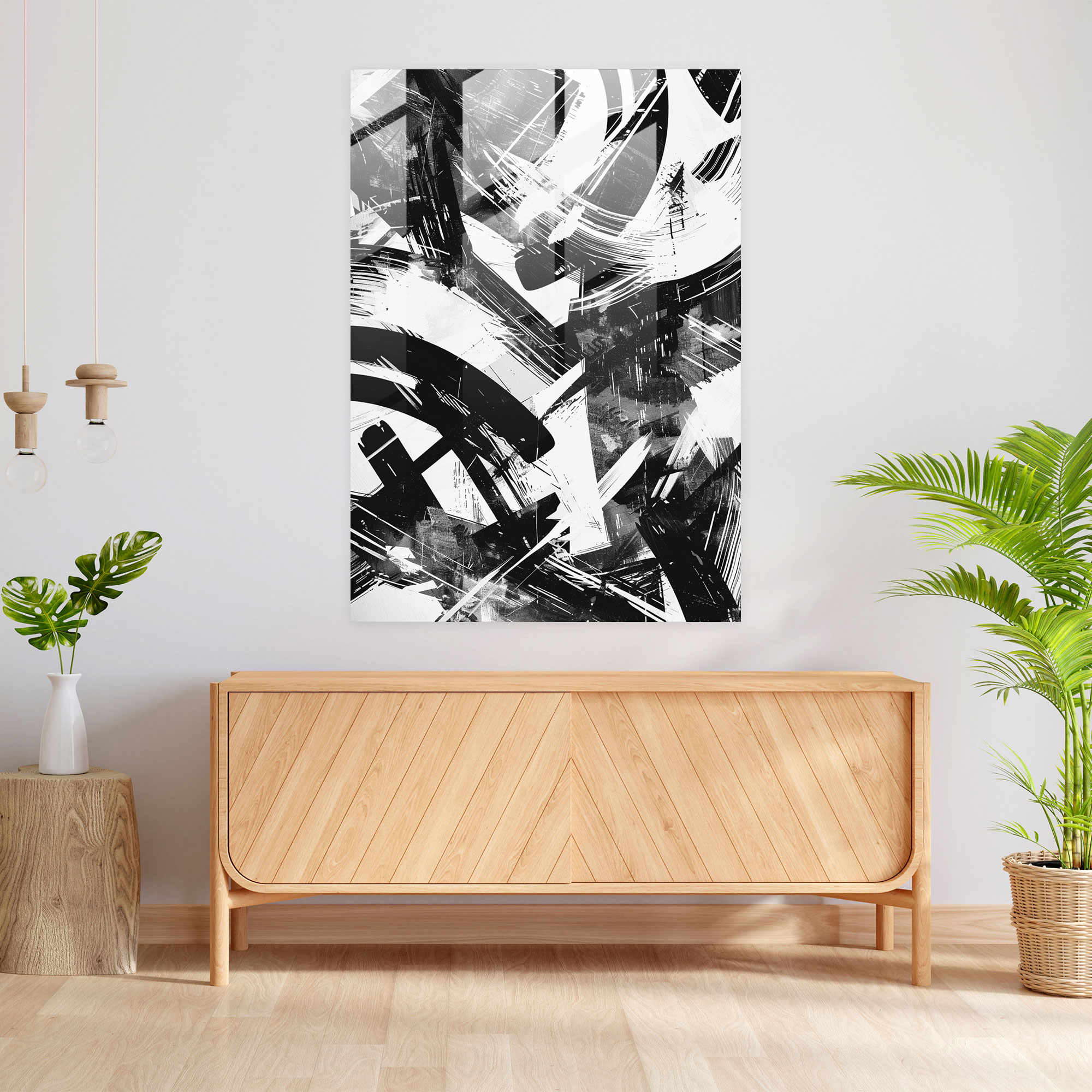 Andy Warhol Glass Print Abstract Design - Andy Warhol, Home Decoration, Andy Warhol, Glass Art