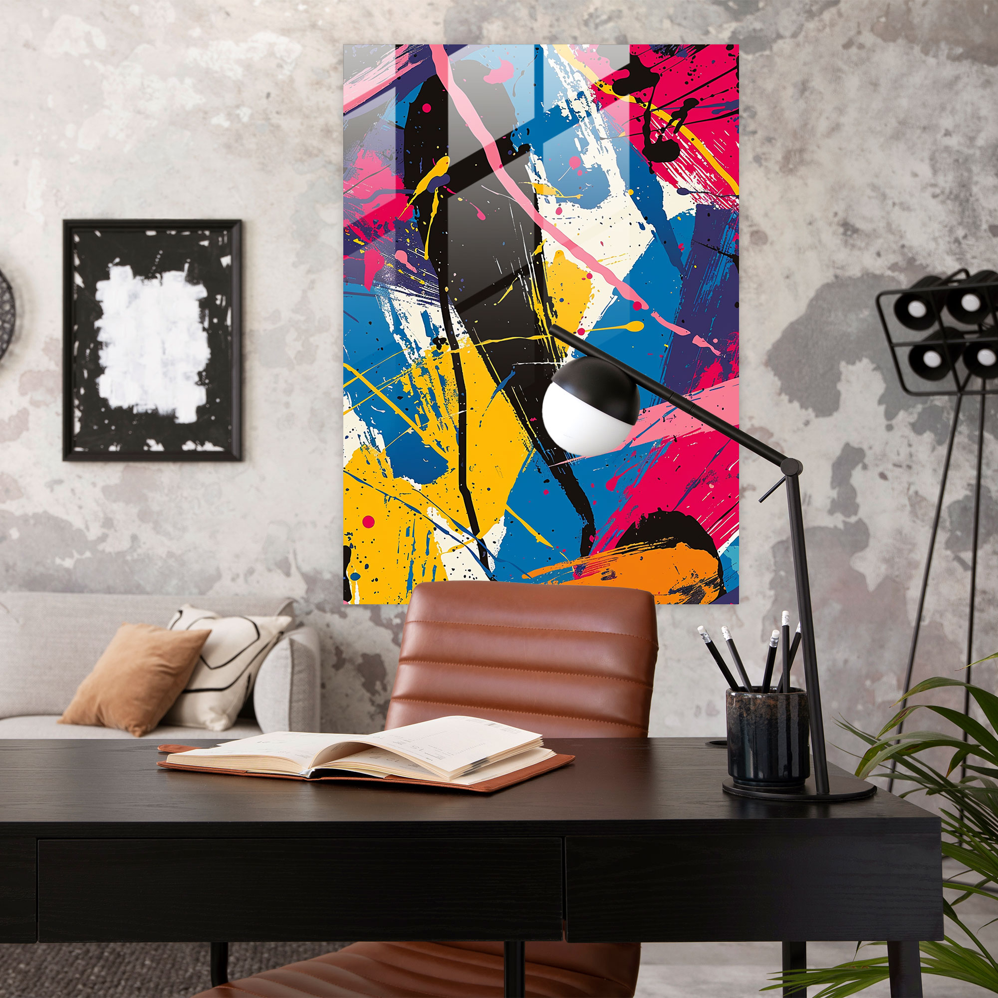 Andy Warhol Ev Dekorasyonu: Canlı Soyut Desen - Duvar Dekorasyonu Soyut Sanat Ev Dekorasyonu