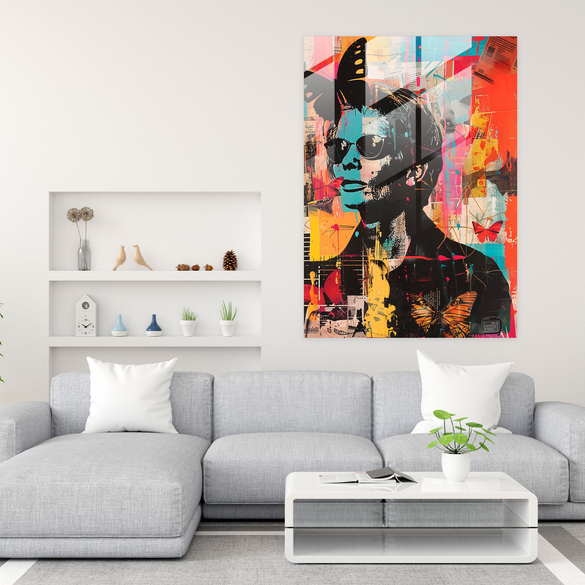 Andy Warhol Ev Dekorasyonu - İkonik Semboller Kolajı - Modern Sanat Duvar Dekorasyonu Cam Sanatı