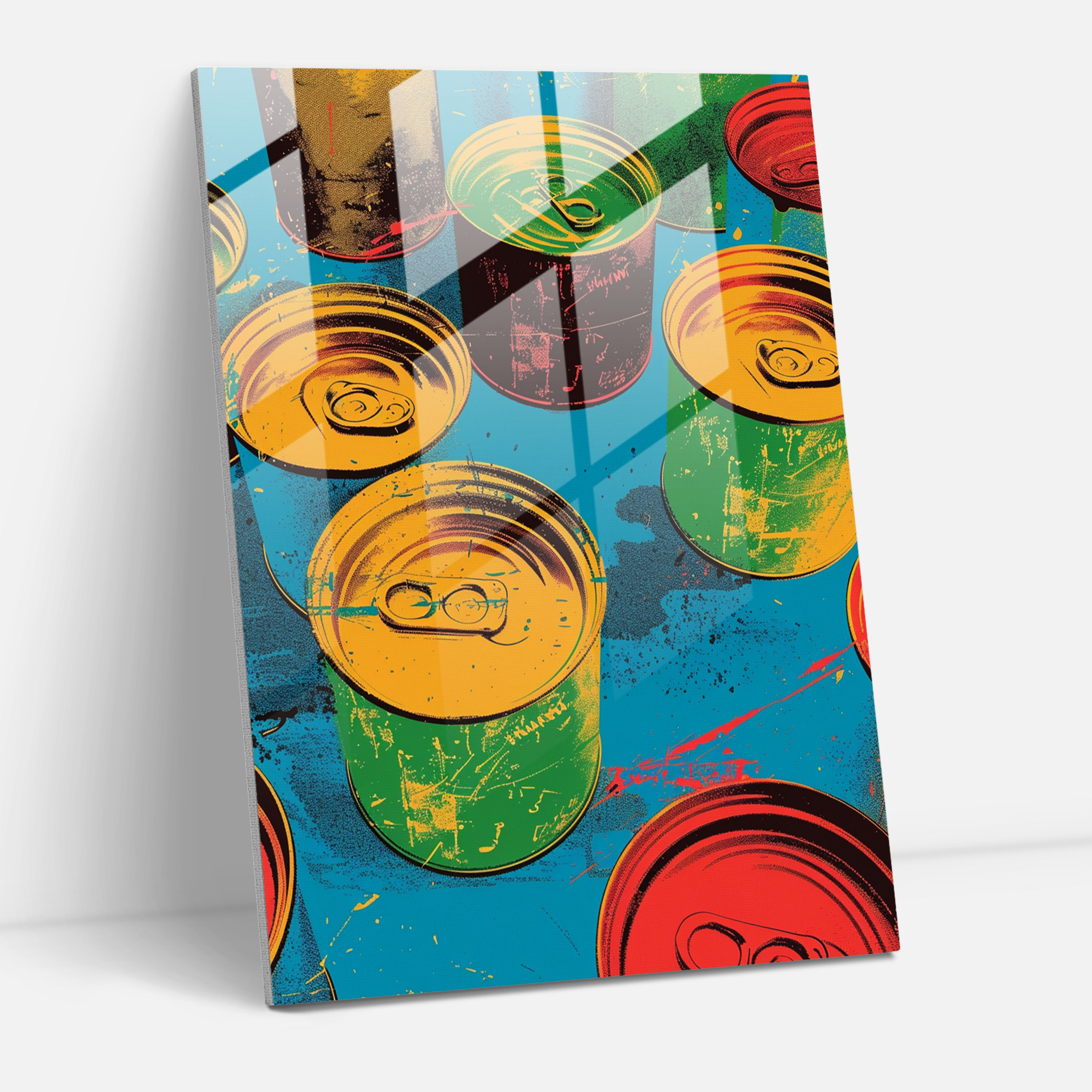 Andy Warhol Çam Tablo Çorba Kutuları Modern Duvar Sanatı - Andy Warhol Modern Sanat Ev Dekorasyonu Duvar Dekorasyonu