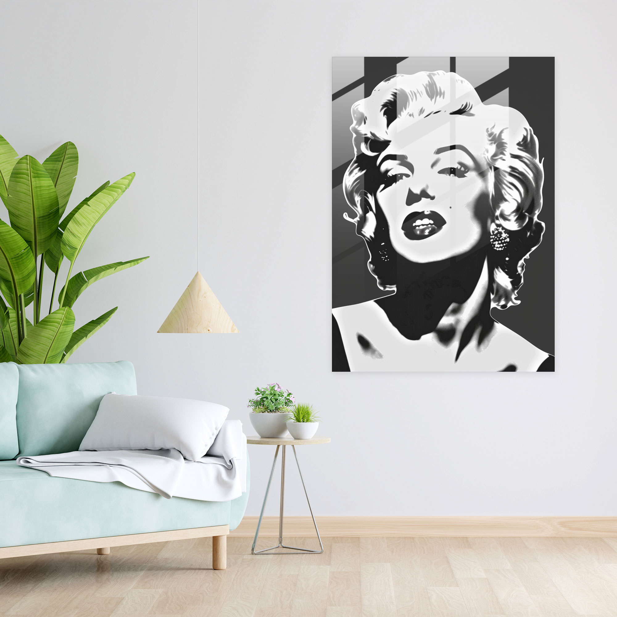 Andy Warhol Cam Tablo Marilyn Monroe Ev Dekorasyonu - Modern Sanat