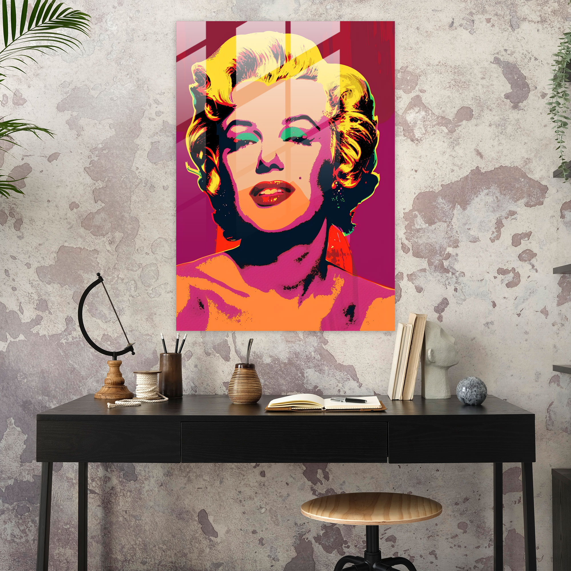 Andy Warhol Cam Tablo Marilyn Monroe Modern Duvar Sanatı