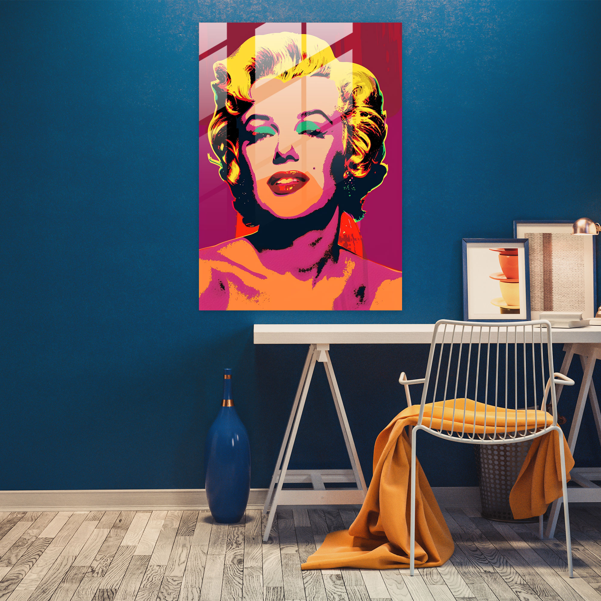 Andy Warhol Cam Tablo Marilyn Monroe Modern Duvar Sanatı