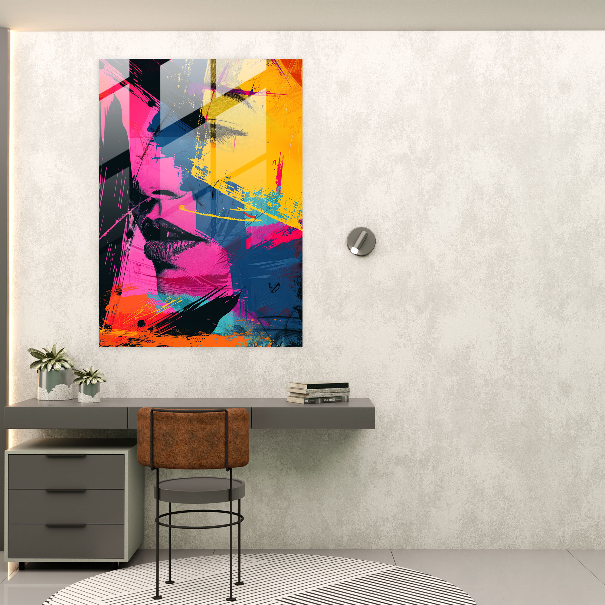 Andy Warhol Glass Wall Art Abstract Design - Andy Warhol, Glass Wall Art, Glass Print, Wall Decoration