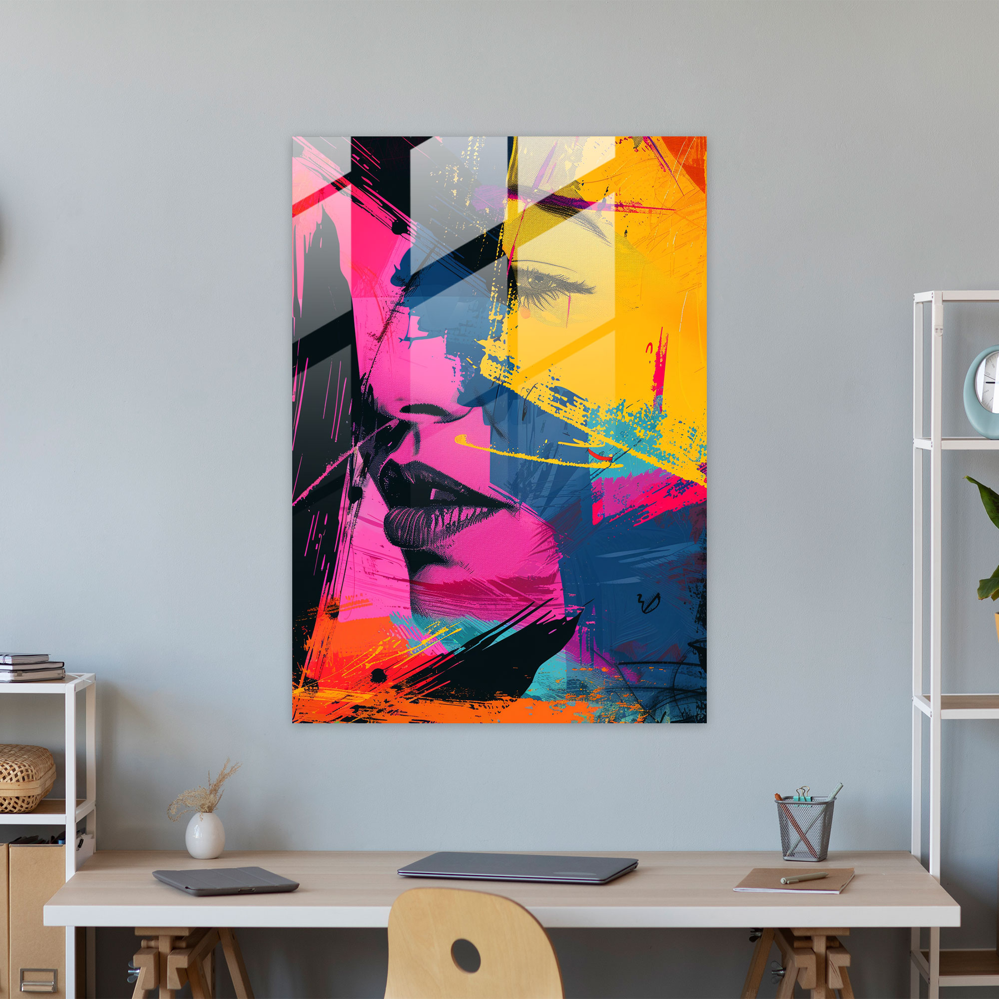 Andy Warhol Glass Wall Art Abstract Design - Andy Warhol, Glass Wall Art, Glass Print, Wall Decoration