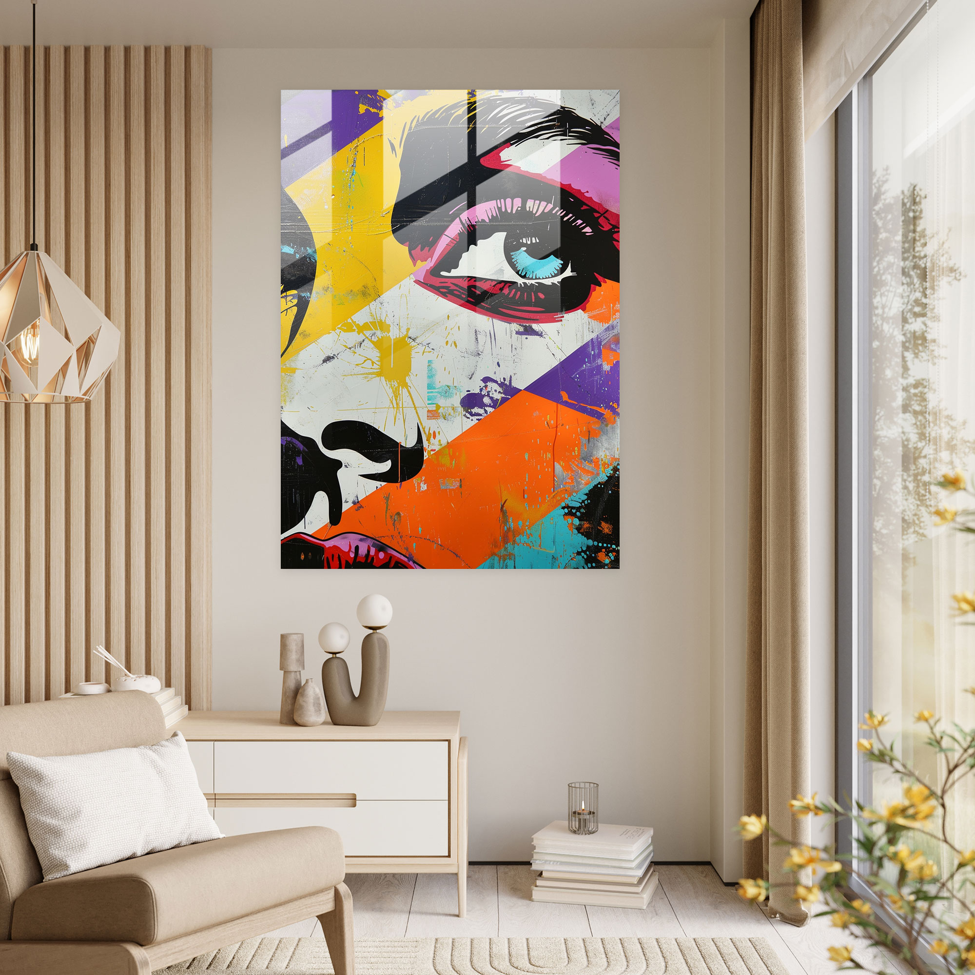 Andy Warhol Glass Wall Art Street Art Design - Andy Warhol, Street Art Design, Andy Warhol, Glass Print