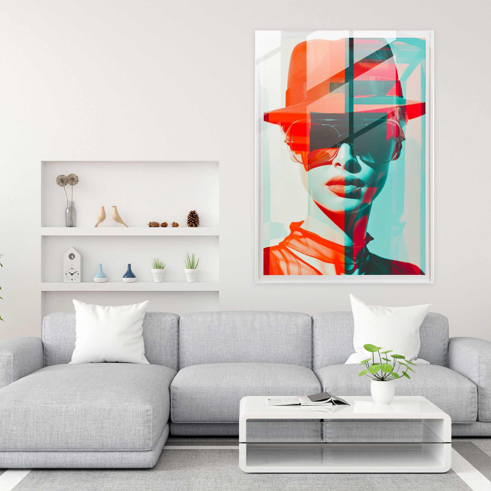 Andy Warhol Cam Tablo - Cesur Grafik Tasarım - Modern Sanat Andy Warhol