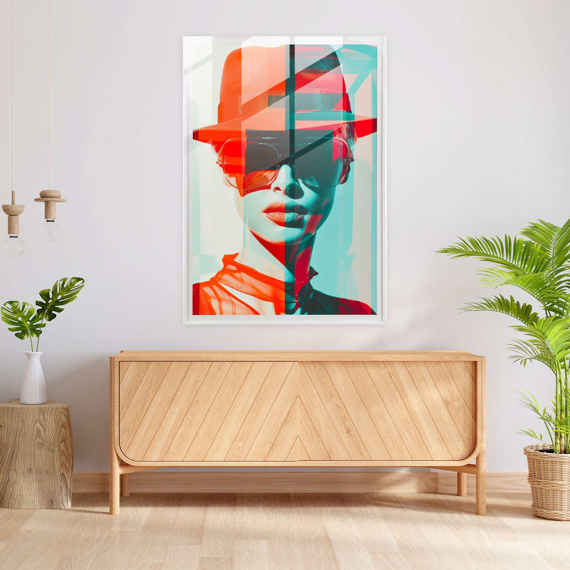 Andy Warhol Cam Tablo - Cesur Grafik Tasarım - Modern Sanat Andy Warhol