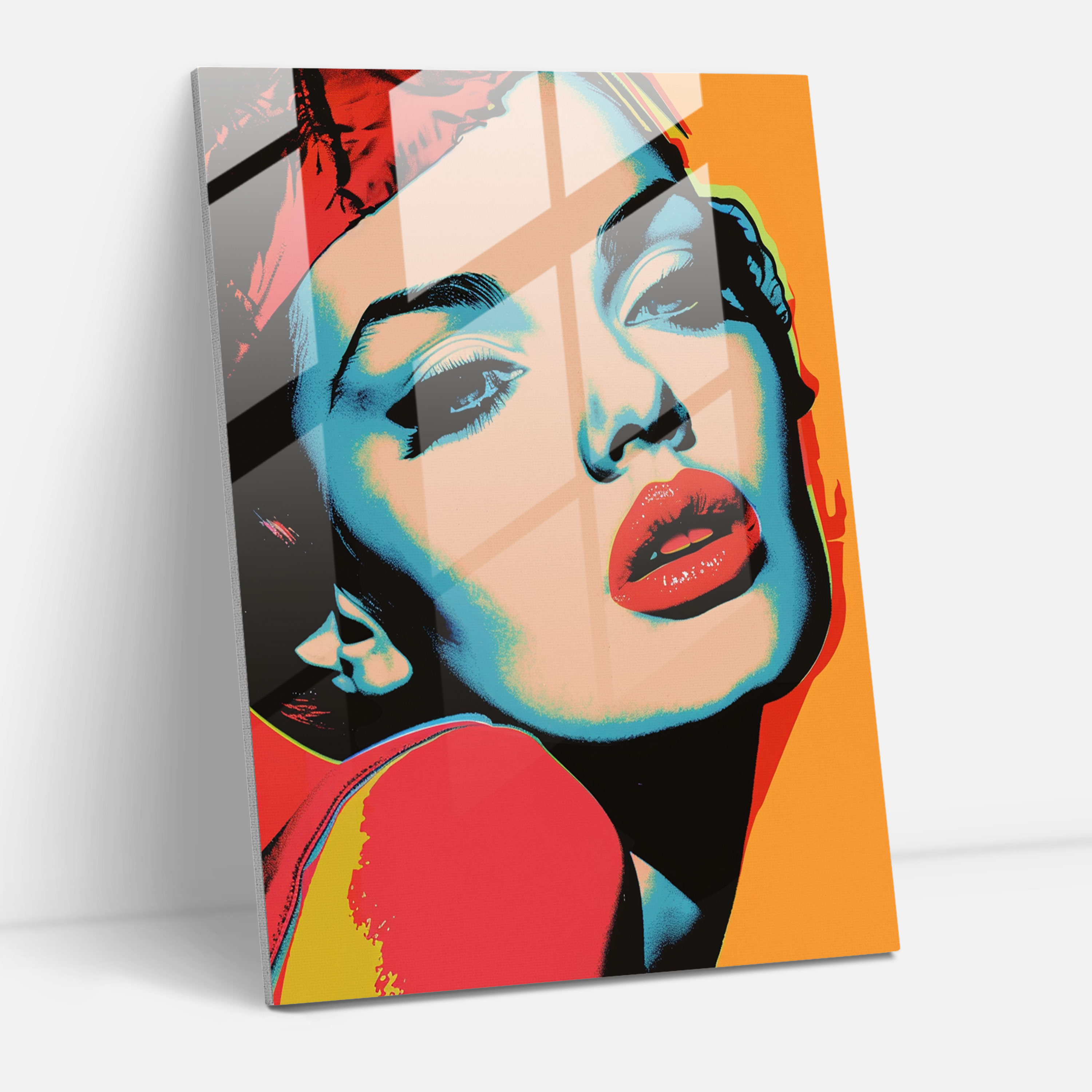 Andy Warhol Cam Tablo - Pop Art Portre - Duvar Dekorasyonu