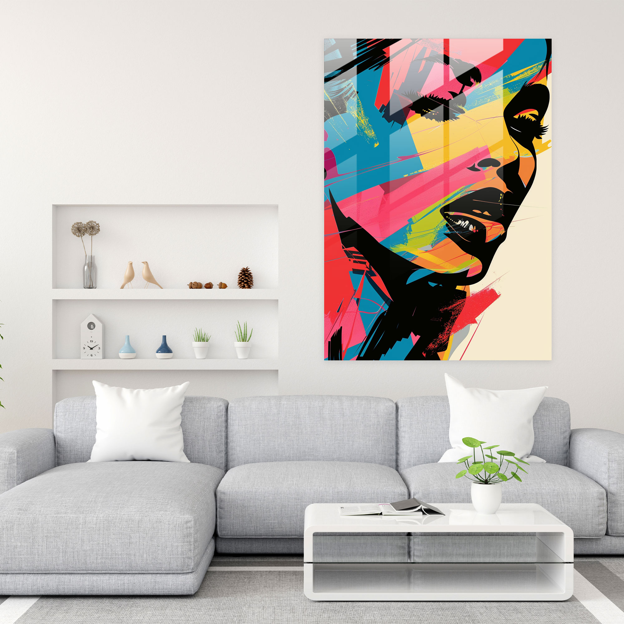 Andy Warhol Cam Tablo - Cesur Tipografi - Modern Sanat İle Eşsiz Bir Tasarım