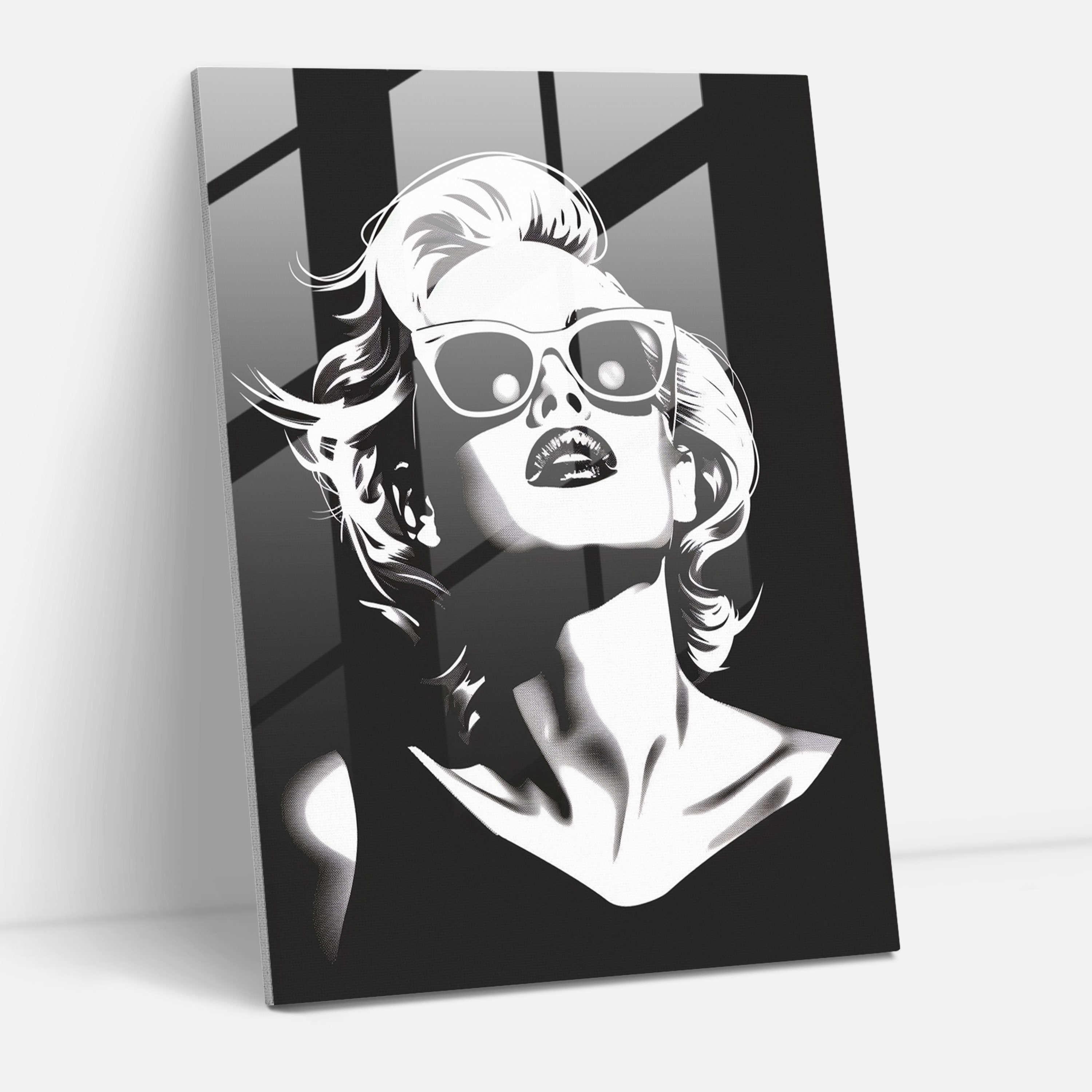 Andy Warhol Cam Tablo - Siyah Beyaz Minimalizm ve Ev Dekorasyonu