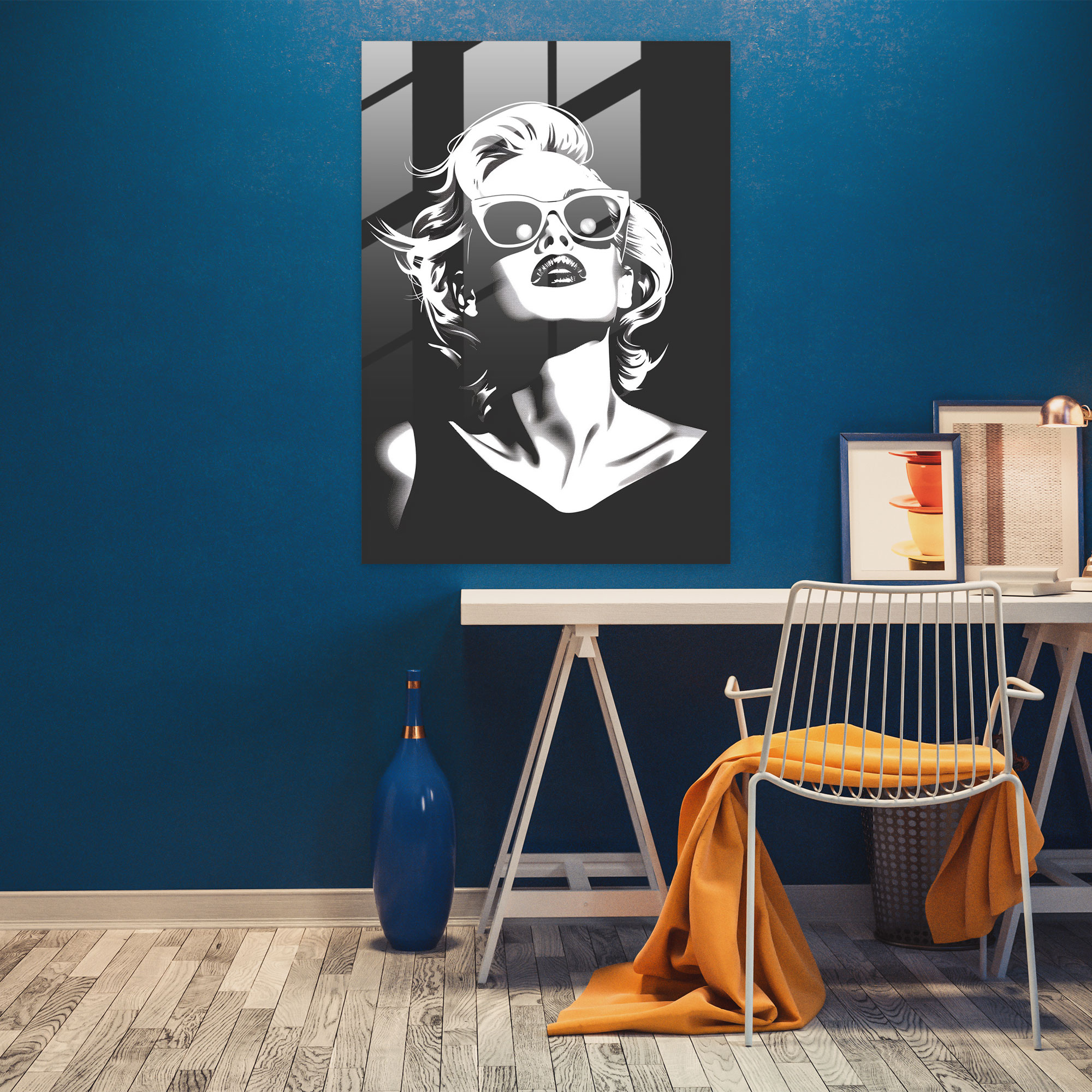 Andy Warhol Cam Tablo - Siyah Beyaz Minimalizm ve Ev Dekorasyonu