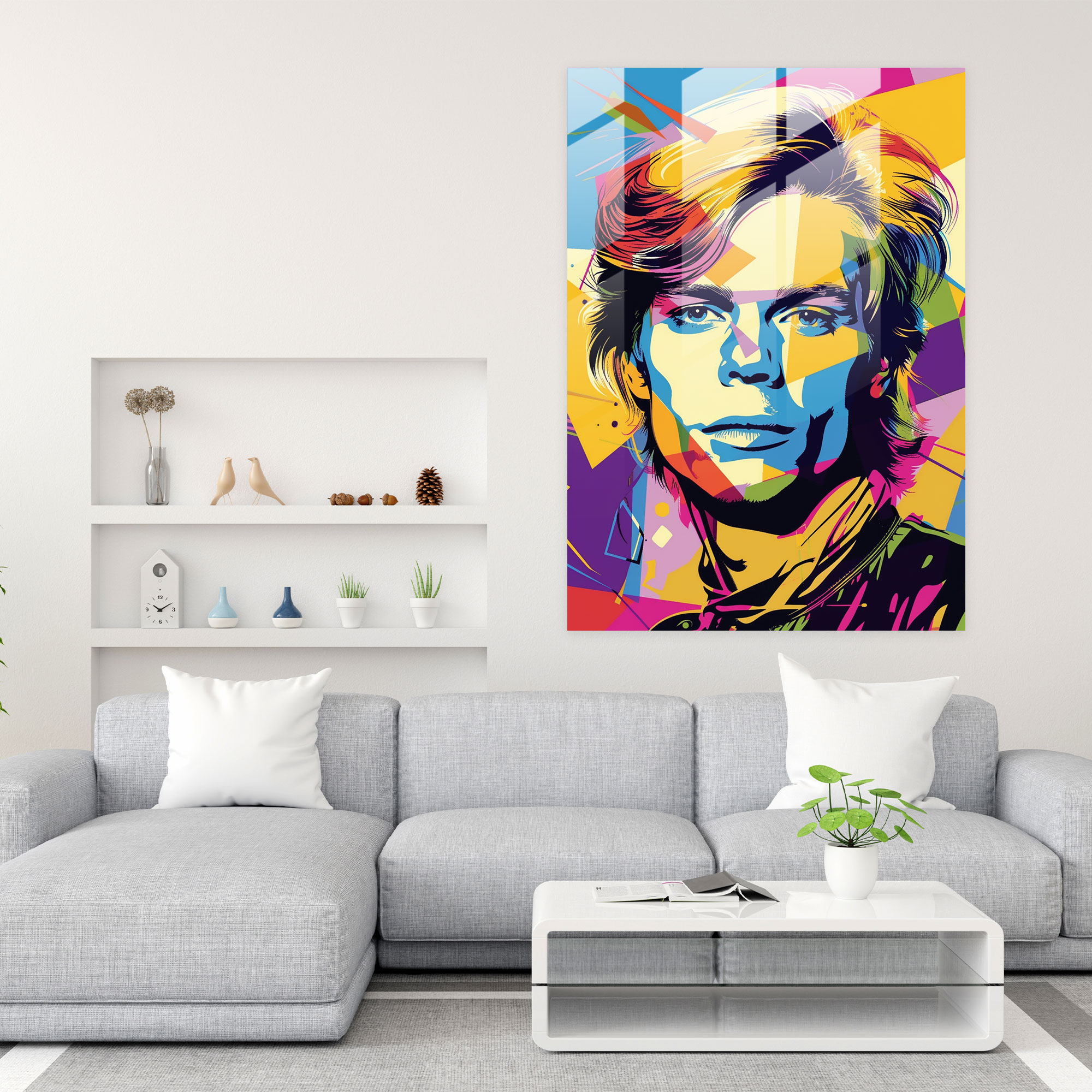 Andy Warhol Cam Tablo - Ev Dekorasyonu için Andy Warhol Cam Tablo