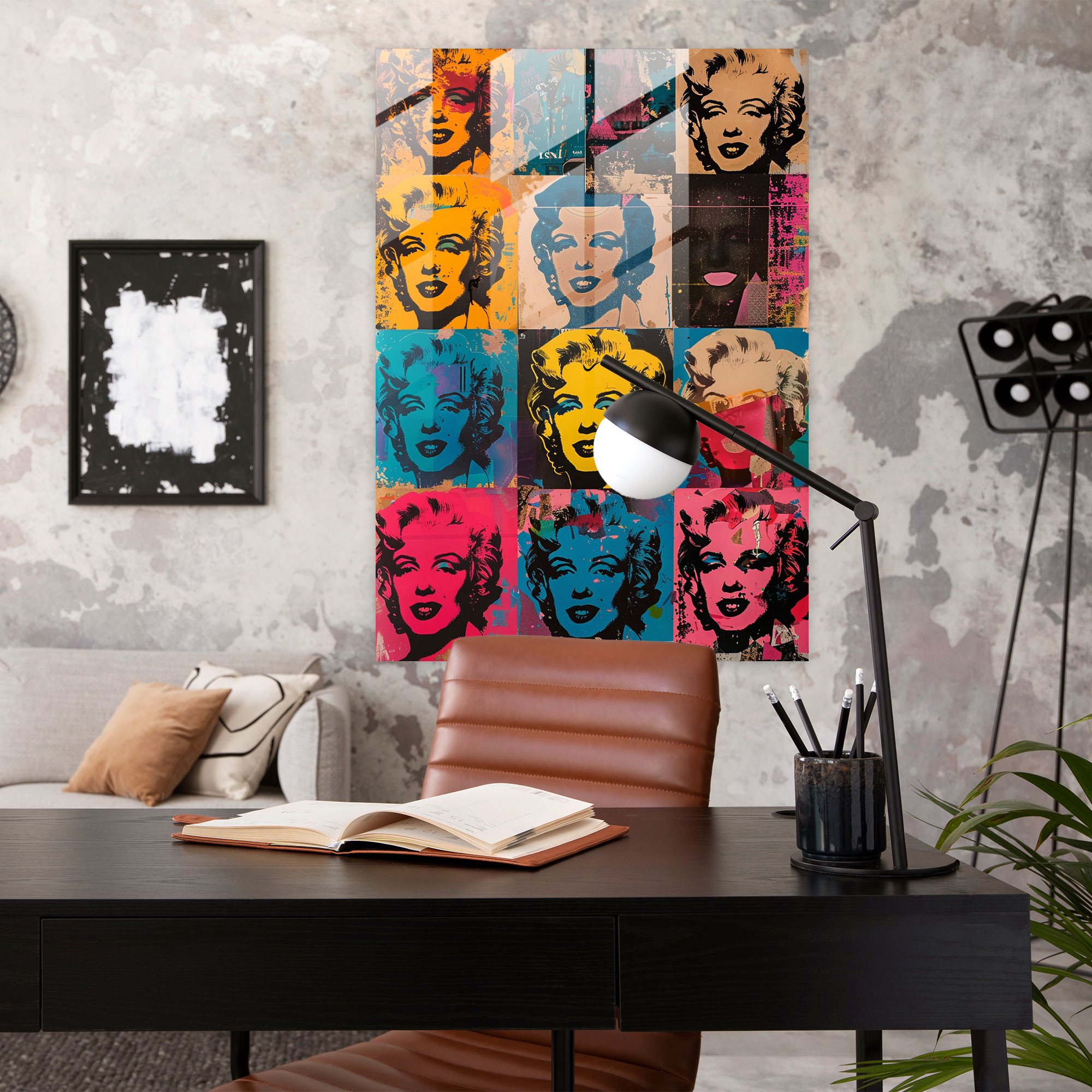 Andy Warhol Ev Dekorasyonu - Modern Sanat Cam Tablo Duvar Dekorasyonu