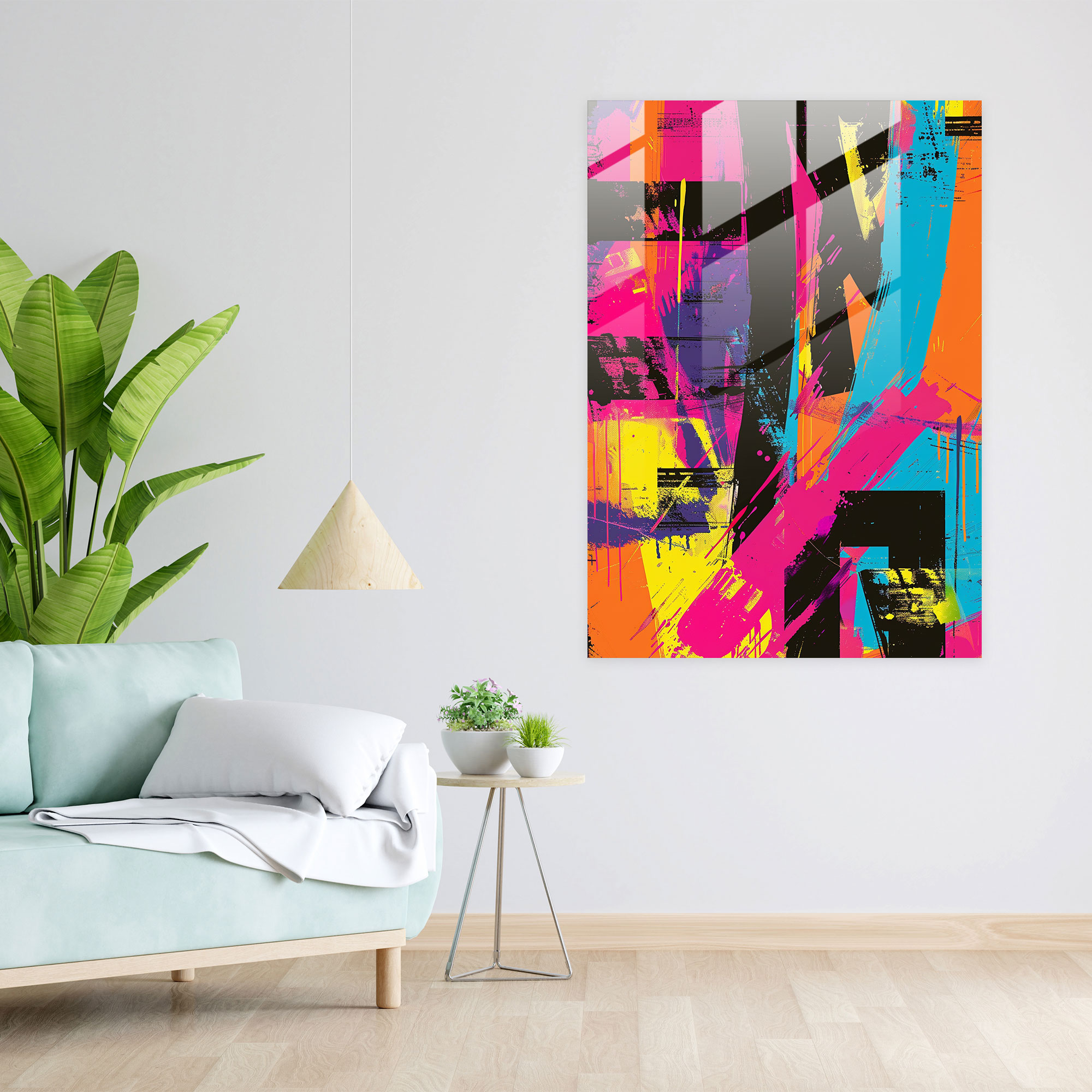 Andy Warhol Duvar Dekorasyonu - Cam Tablo Modern Sanat