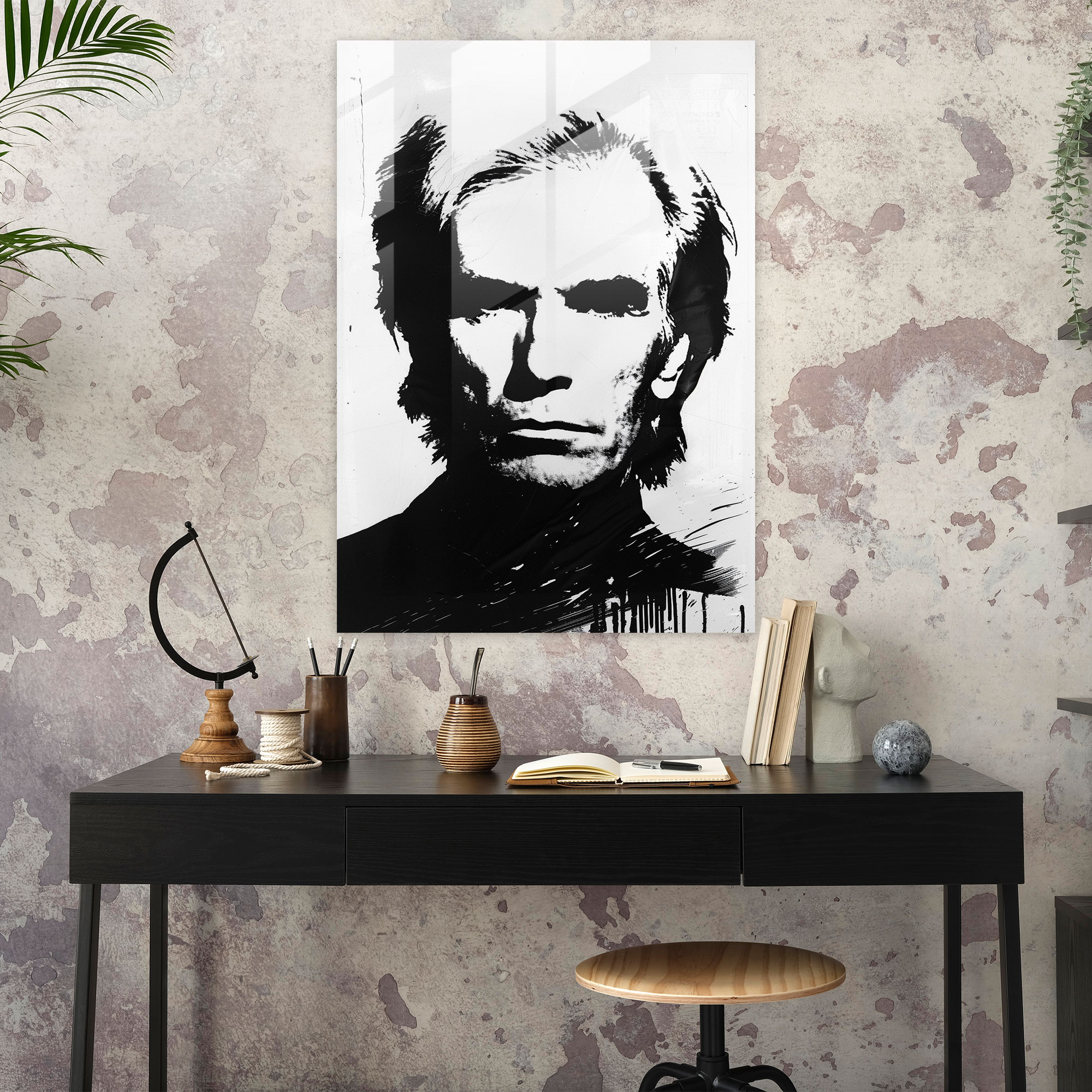 Andy Warhol Cam Tablo Duvar Dekorasyonu - Modern Sanat