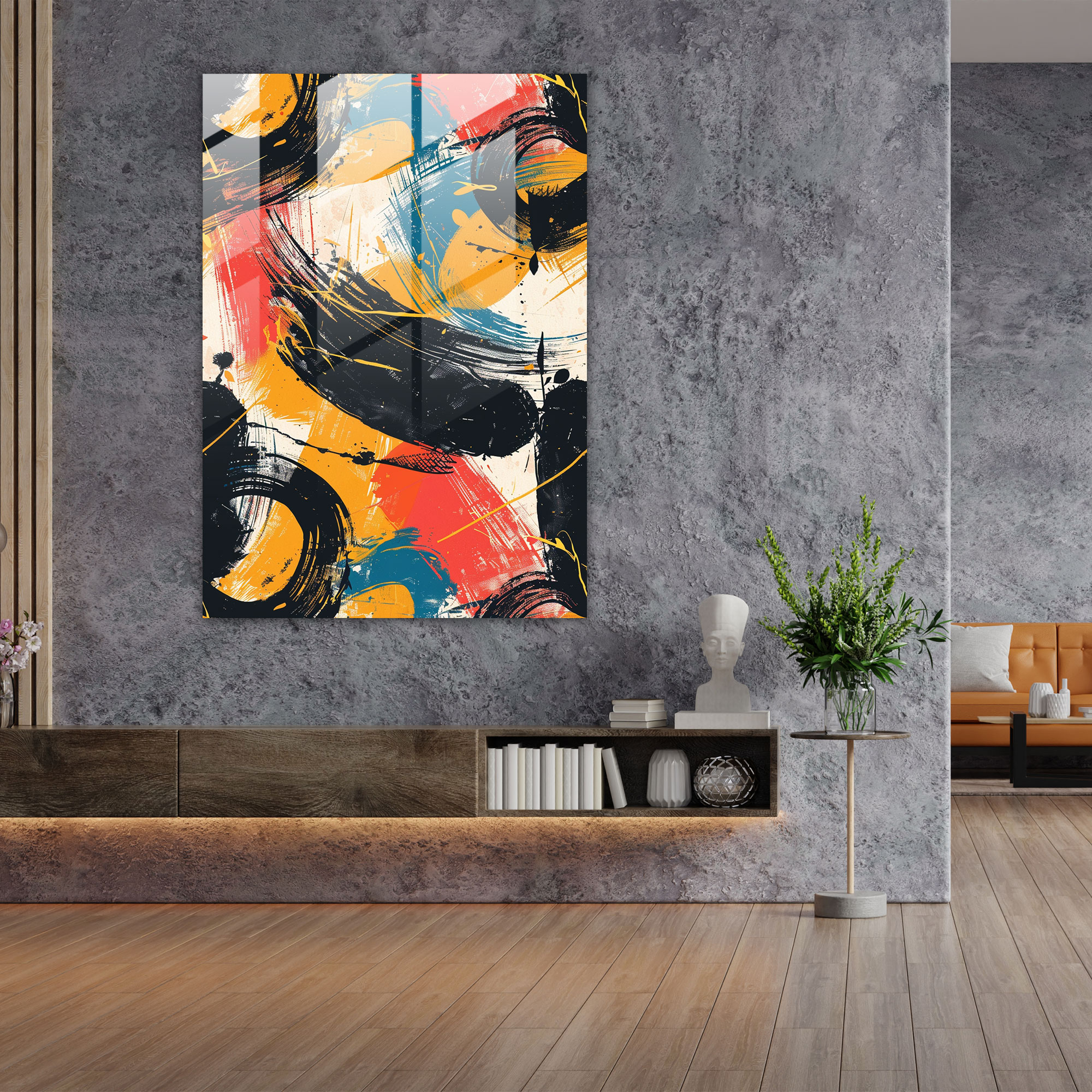 Andy Warhol Cam Tablo Duvar Dekorasyonu - Modern Sanat Duvar Dekorasyonu