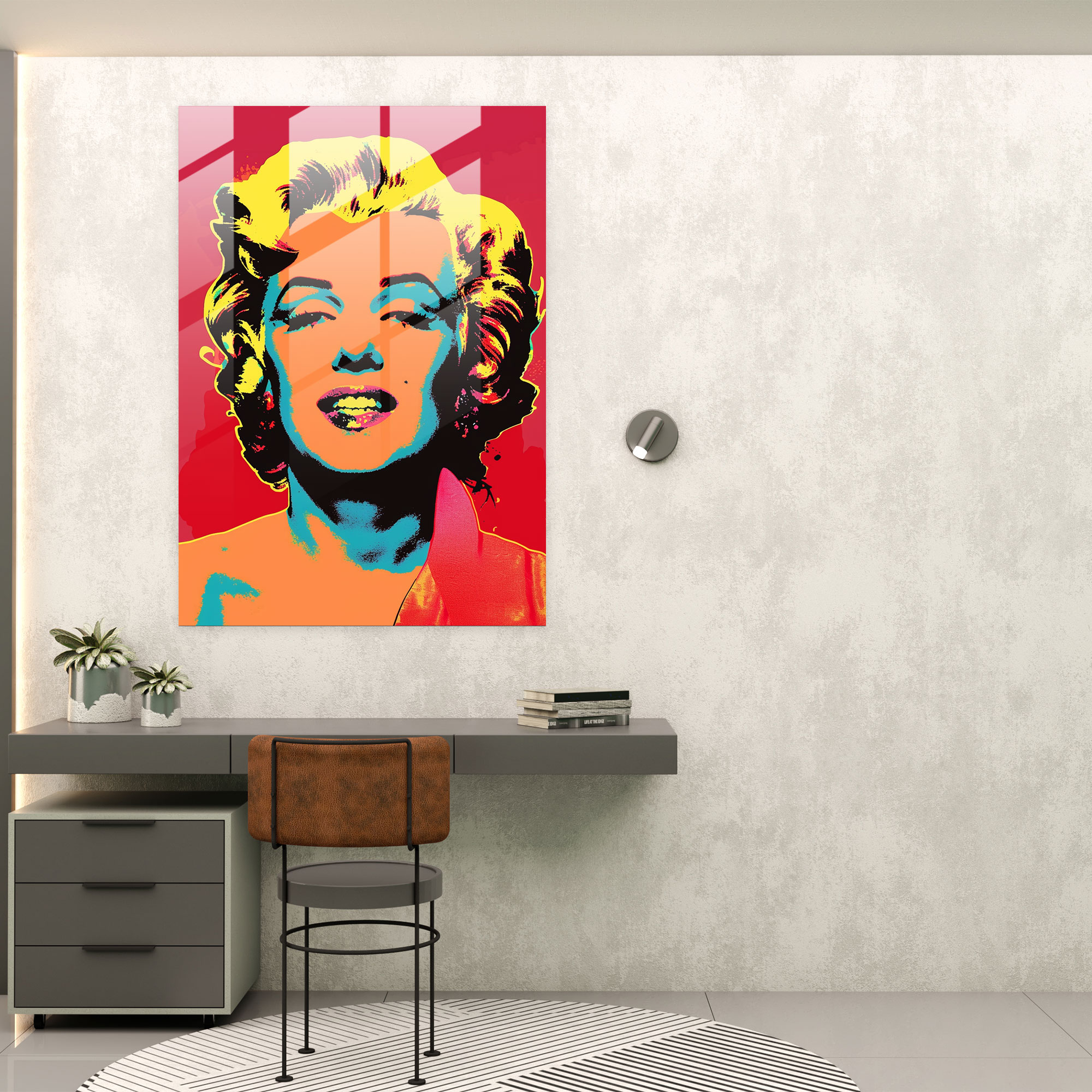 Andy Warhol Ev Dekorasyonu Cam Tablo - Modern Sanat Ev Dekorasyonu
