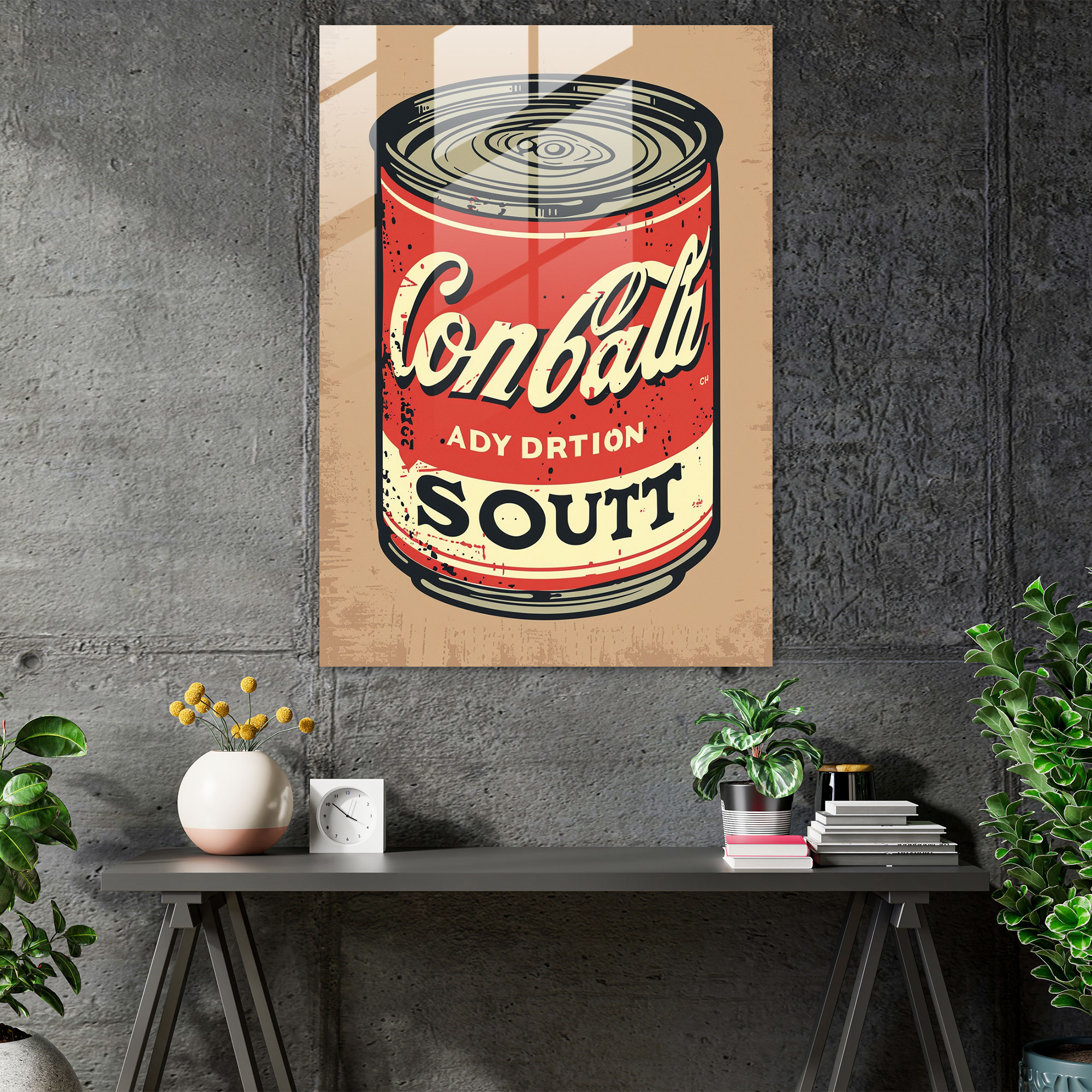 Andy Warhol Cam Tablo Duvar Dekoru - Modern Sanat